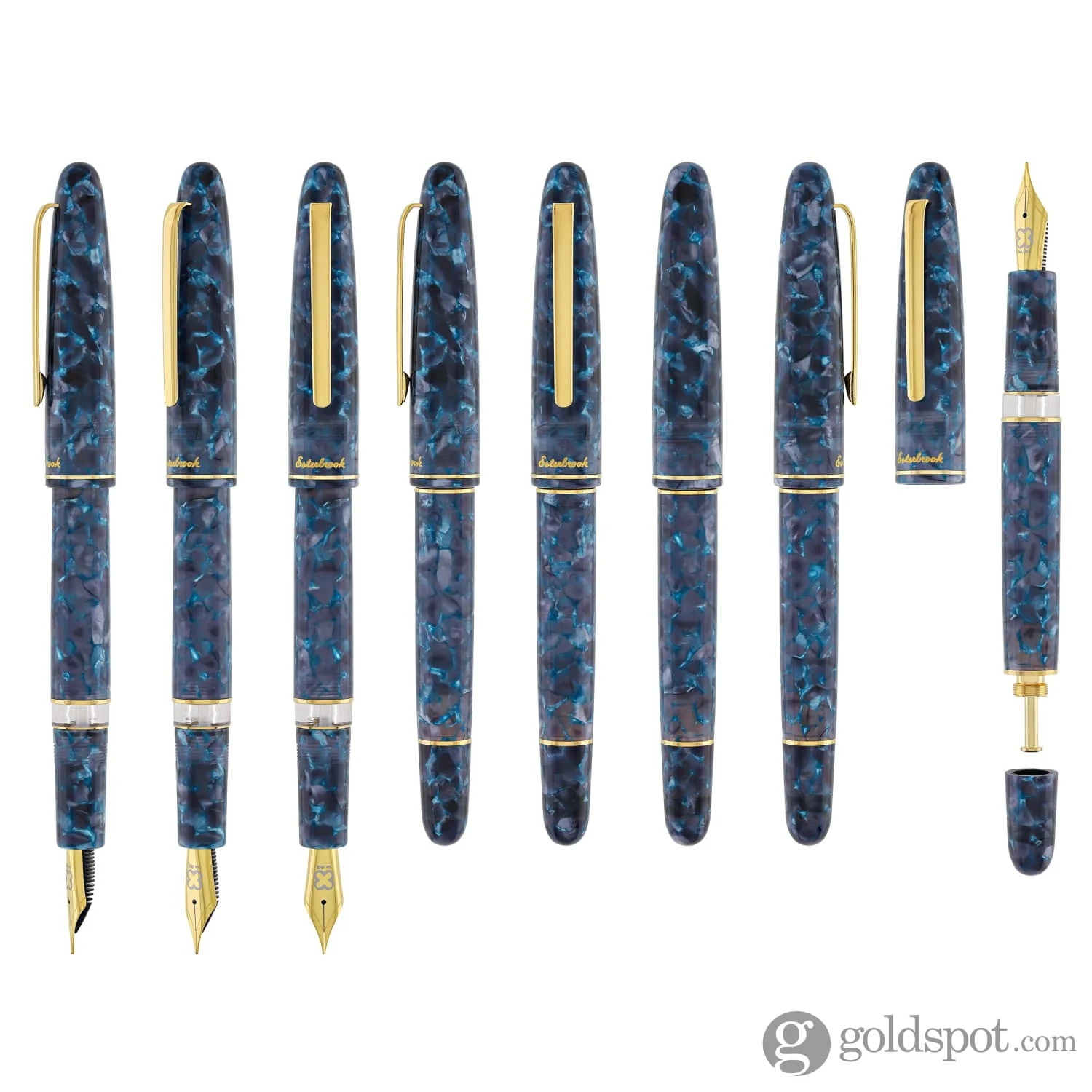 Esterbrook Estie Fountain Pen in Blue Moon with Gold Trim - Piston Filling - Image 8
