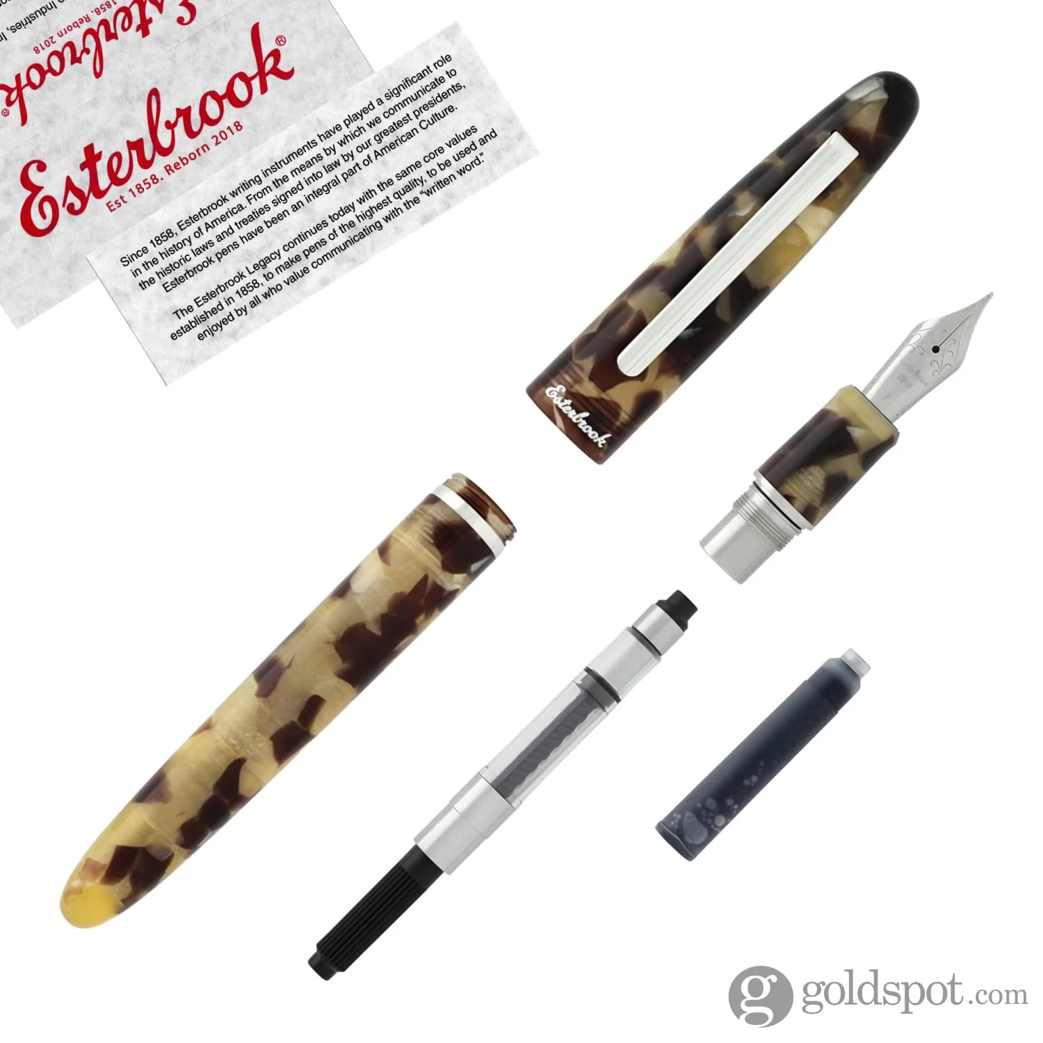 Esterbrook Estie Fountain Pen in Tortoise with Chrome Trim - Image 7
