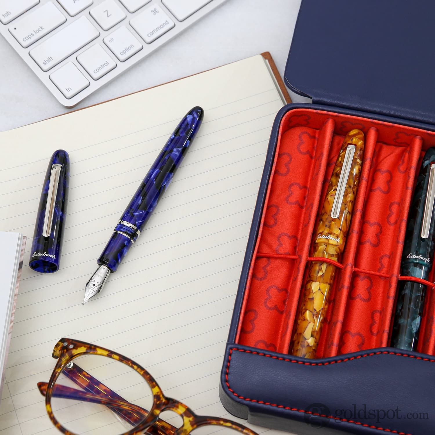 Esterbrook Single Pen Sleeve in Navy - Image 3