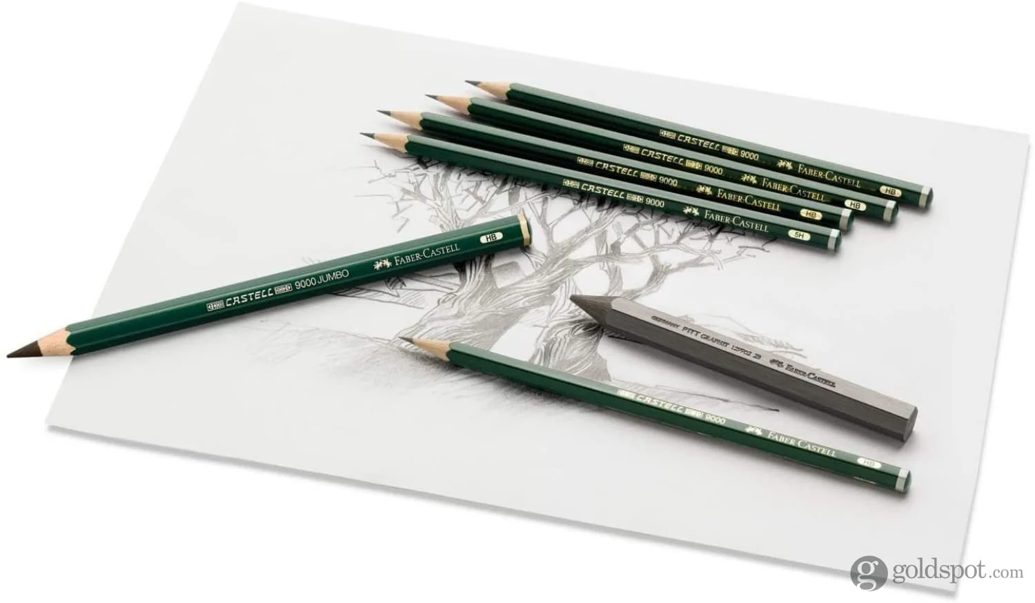 Faber-Castell 9000 Graphite Pencil - HB - Box of 12 - Image 4