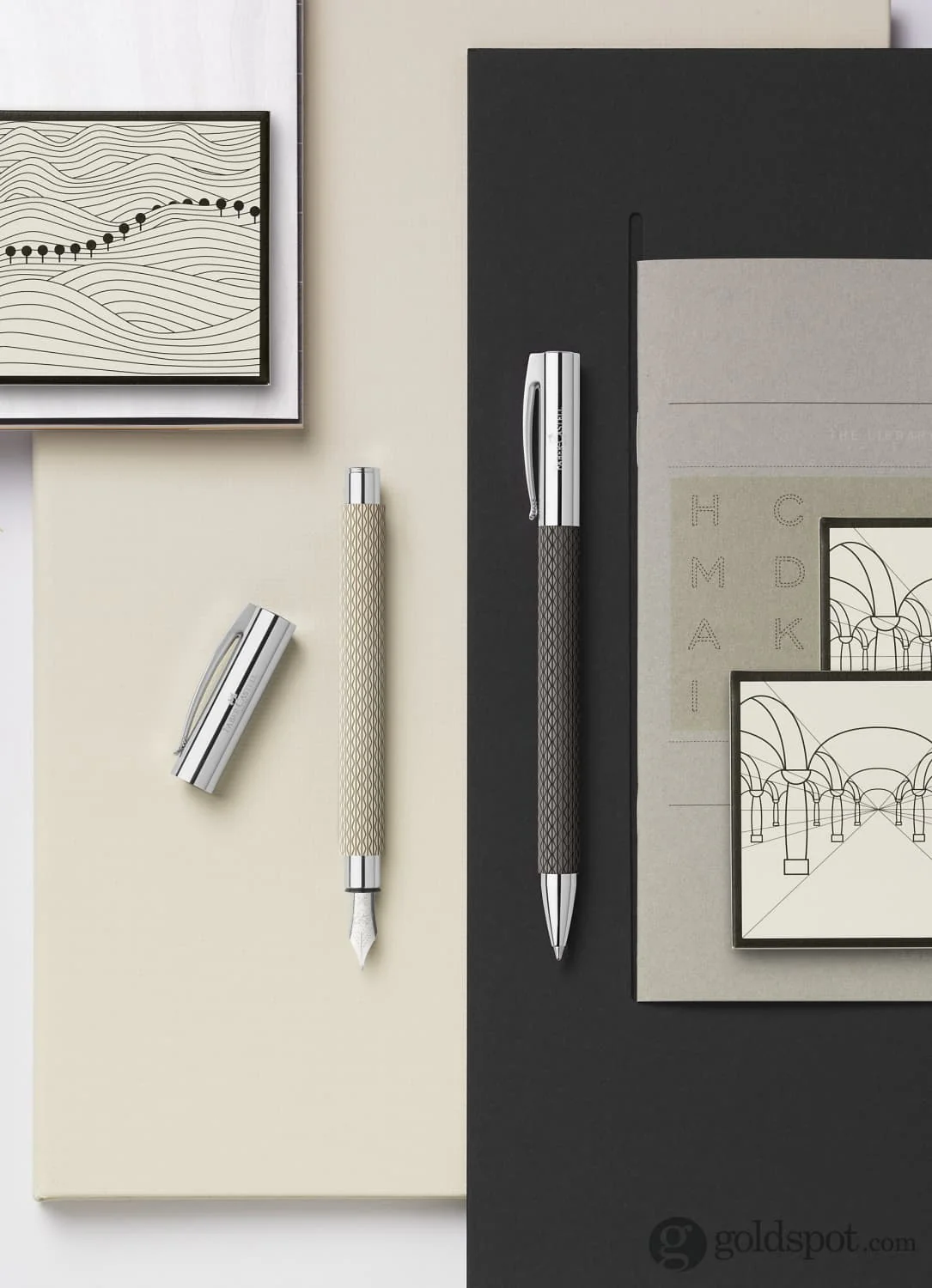 Faber-Castell Ambition OpArt Ballpoint Pen in White Sand - Image 3