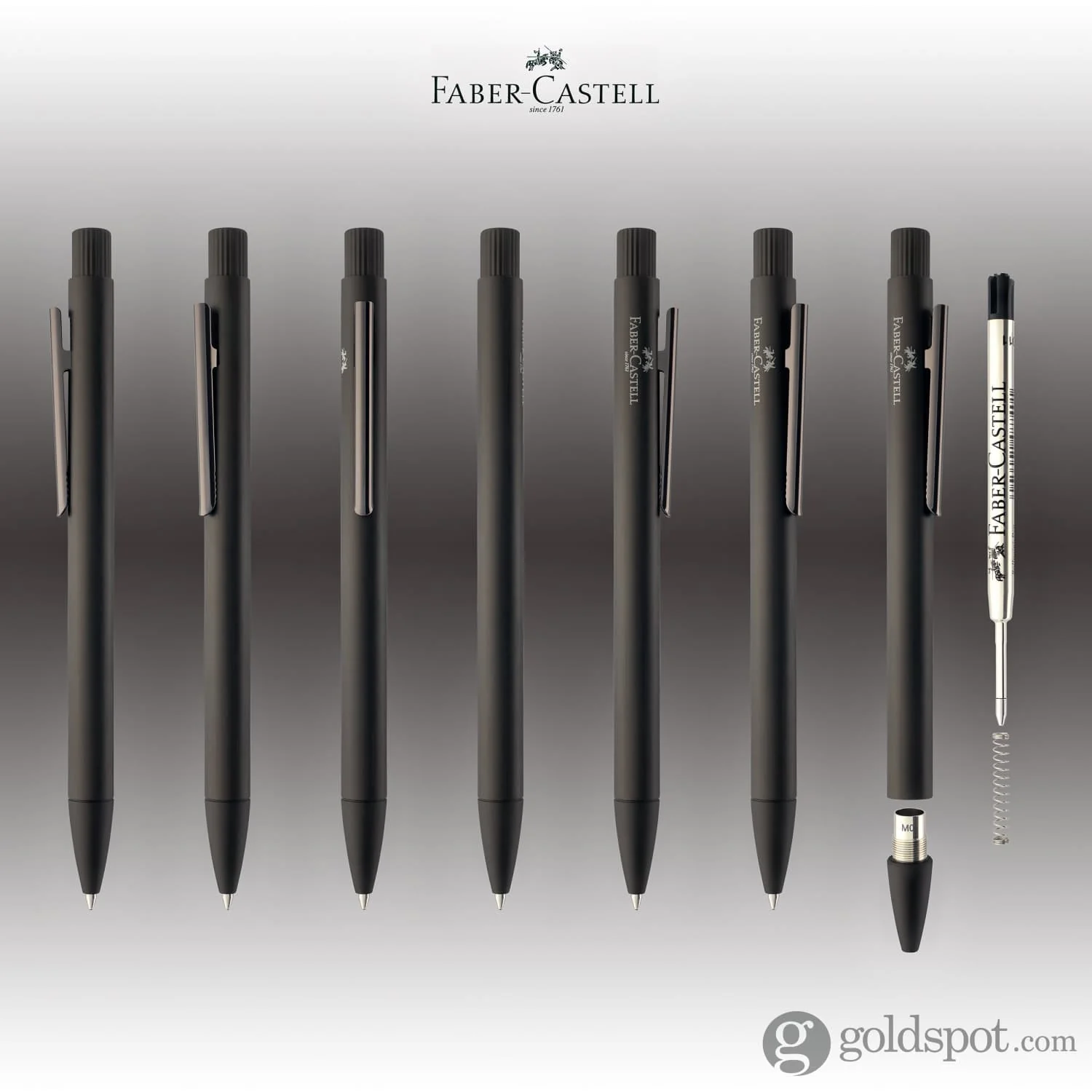 Faber-Castell Design Neo Slim Aluminum Ballpoint Pen in Gunmetal - Image 8