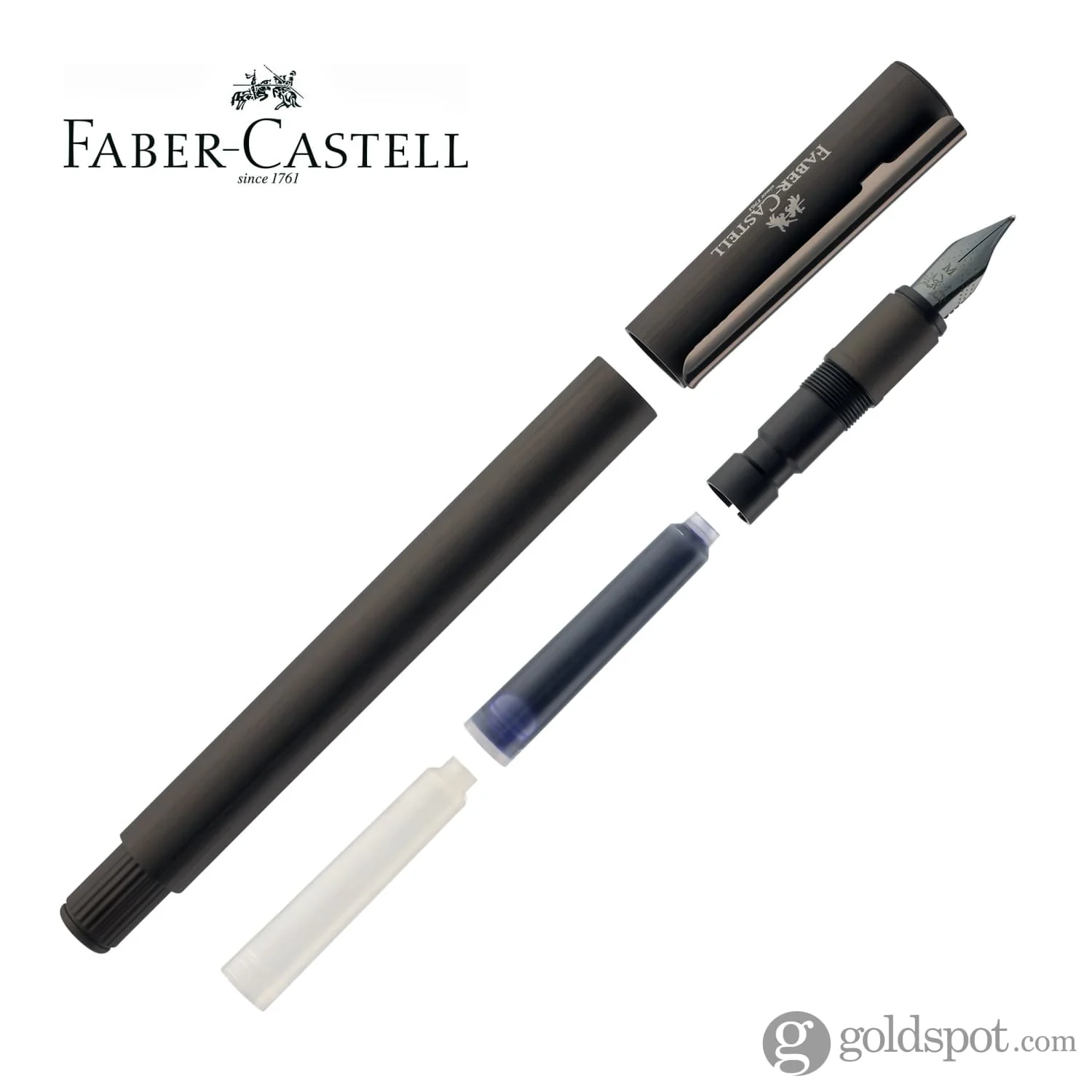 Faber-Castell Design Neo Slim Aluminum Fountain Pen in Gunmetal - Image 8