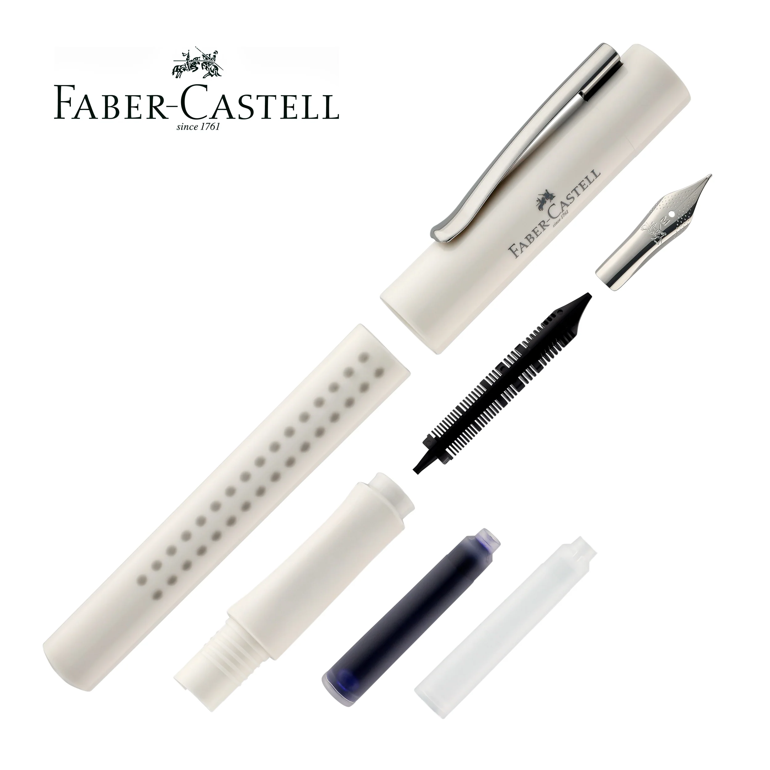 Faber-Castell Grip Harmony Fountain and Ballpoint Pen in Coconut Milk -  Gift Tin - Image 5