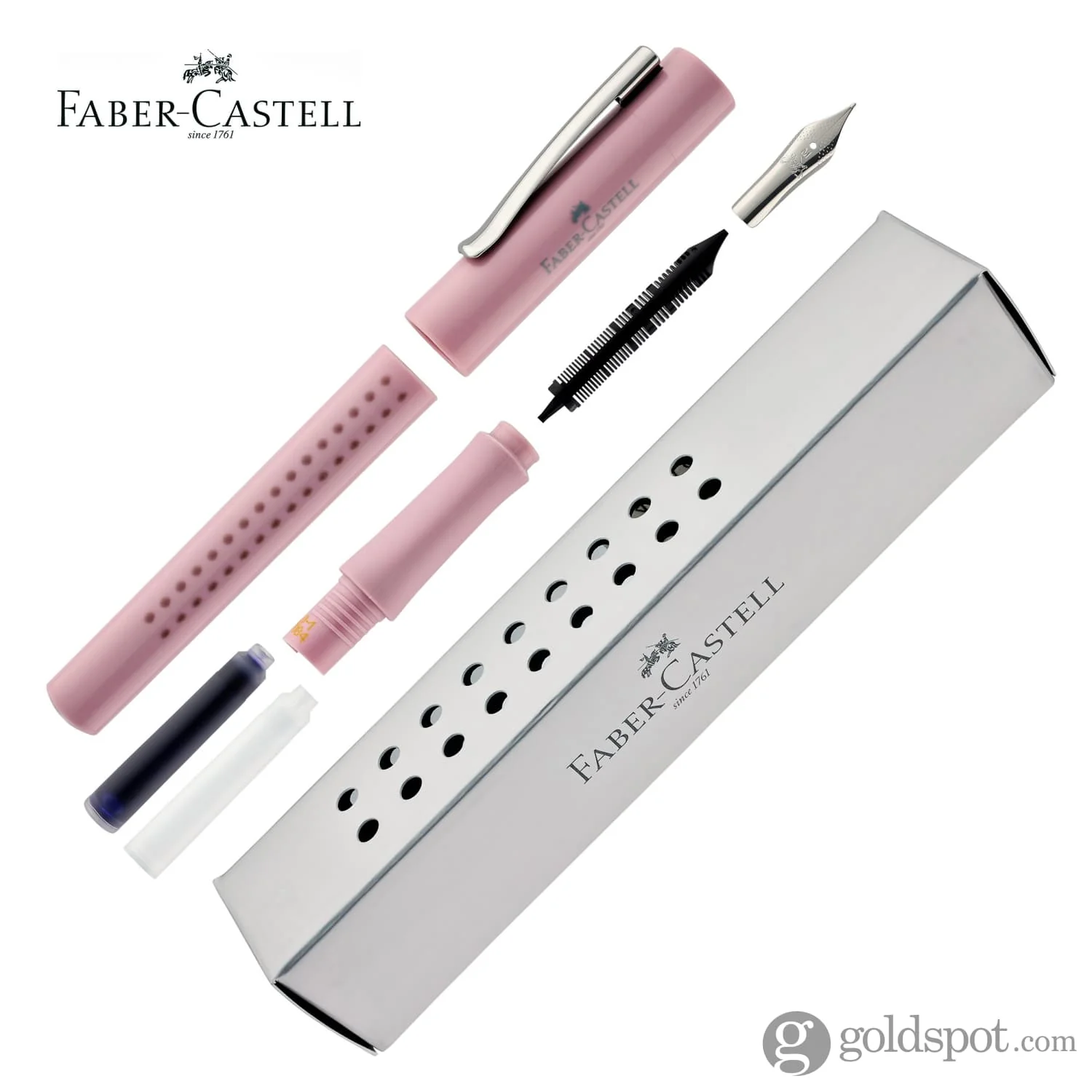 Faber-Castell Grip Harmony Fountain Pen in Rose Shadows - Image 7