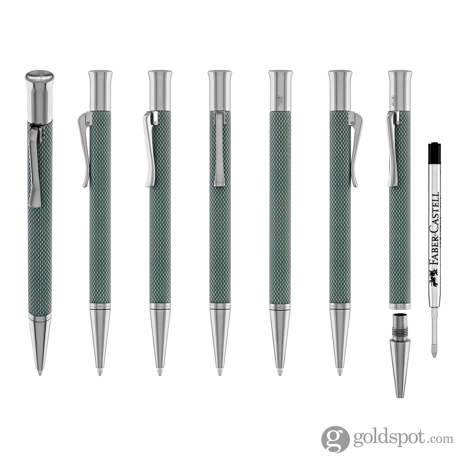 Faber-Castell Guilloche Ballpoint Pen in Sage Green - Image 7