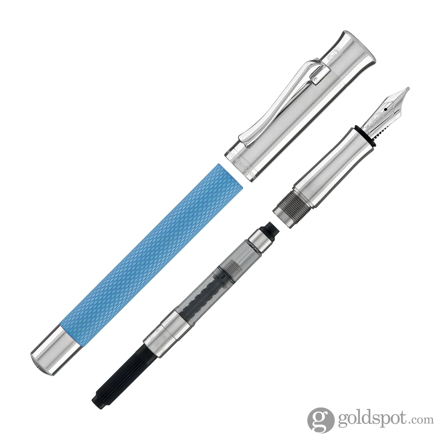Faber-Castell Guilloche Fountain Pen in Gulf Blue - Image 8