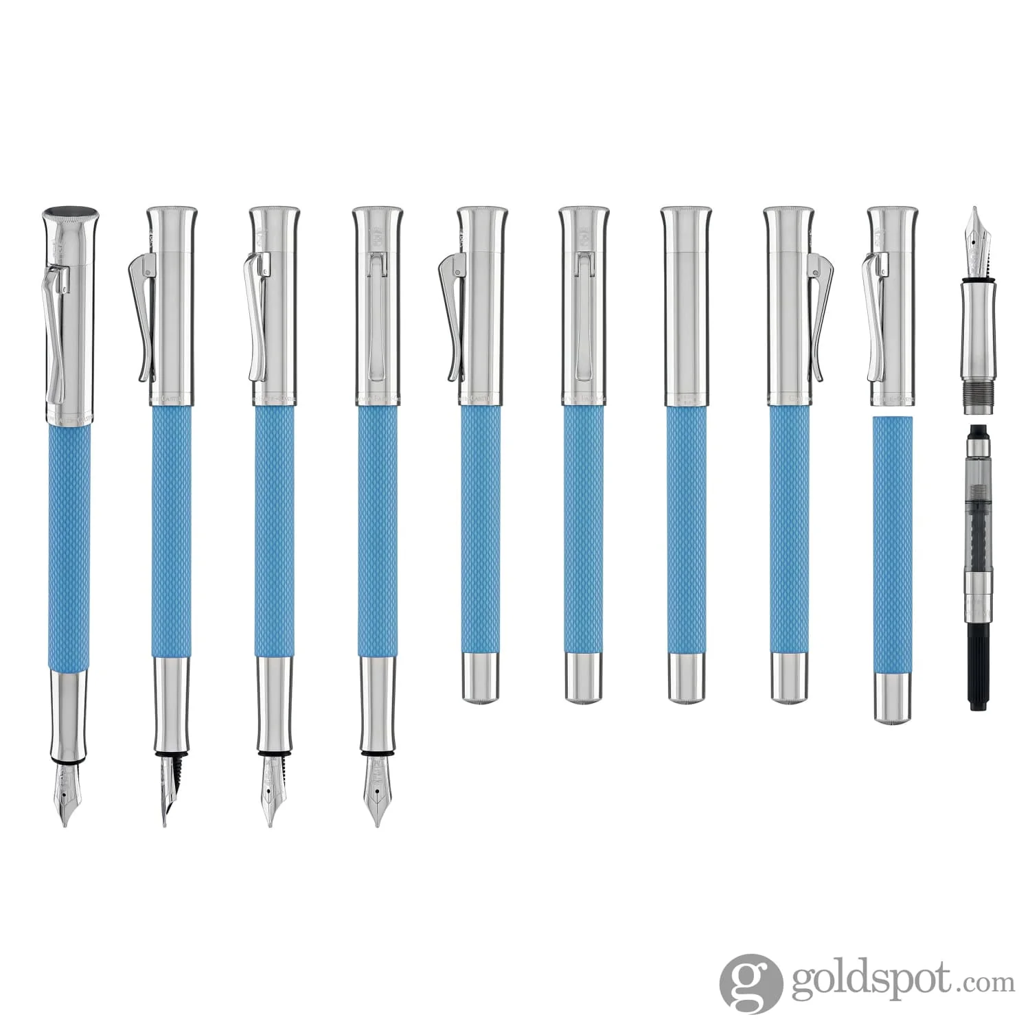 Faber-Castell Guilloche Fountain Pen in Gulf Blue - Image 9