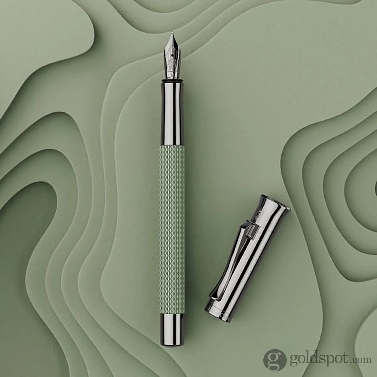 Faber-Castell Guilloche Fountain Pen in Sage Green - Image 11