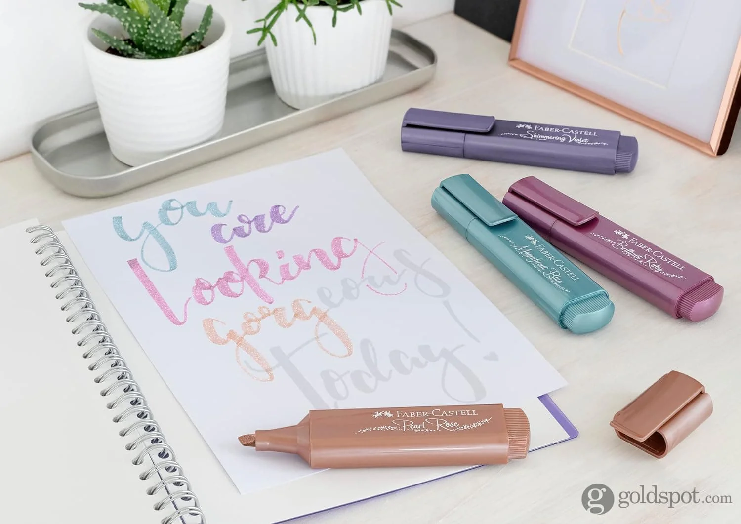 Faber Castell Metallic Glitter Highlighter Textliner Marker Pens - Pack of 8 - Image 4