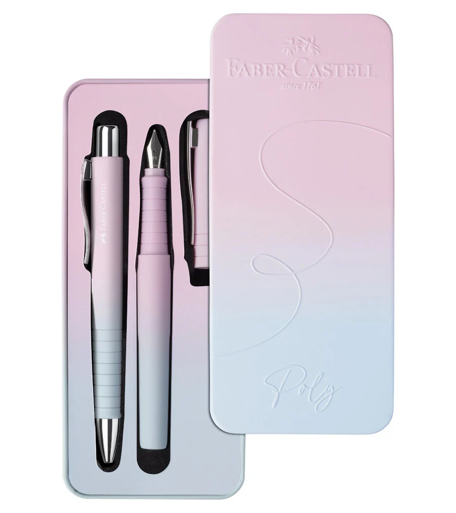 Faber-Castell Poly Ball Flow in Blushing Sky Gift Tin