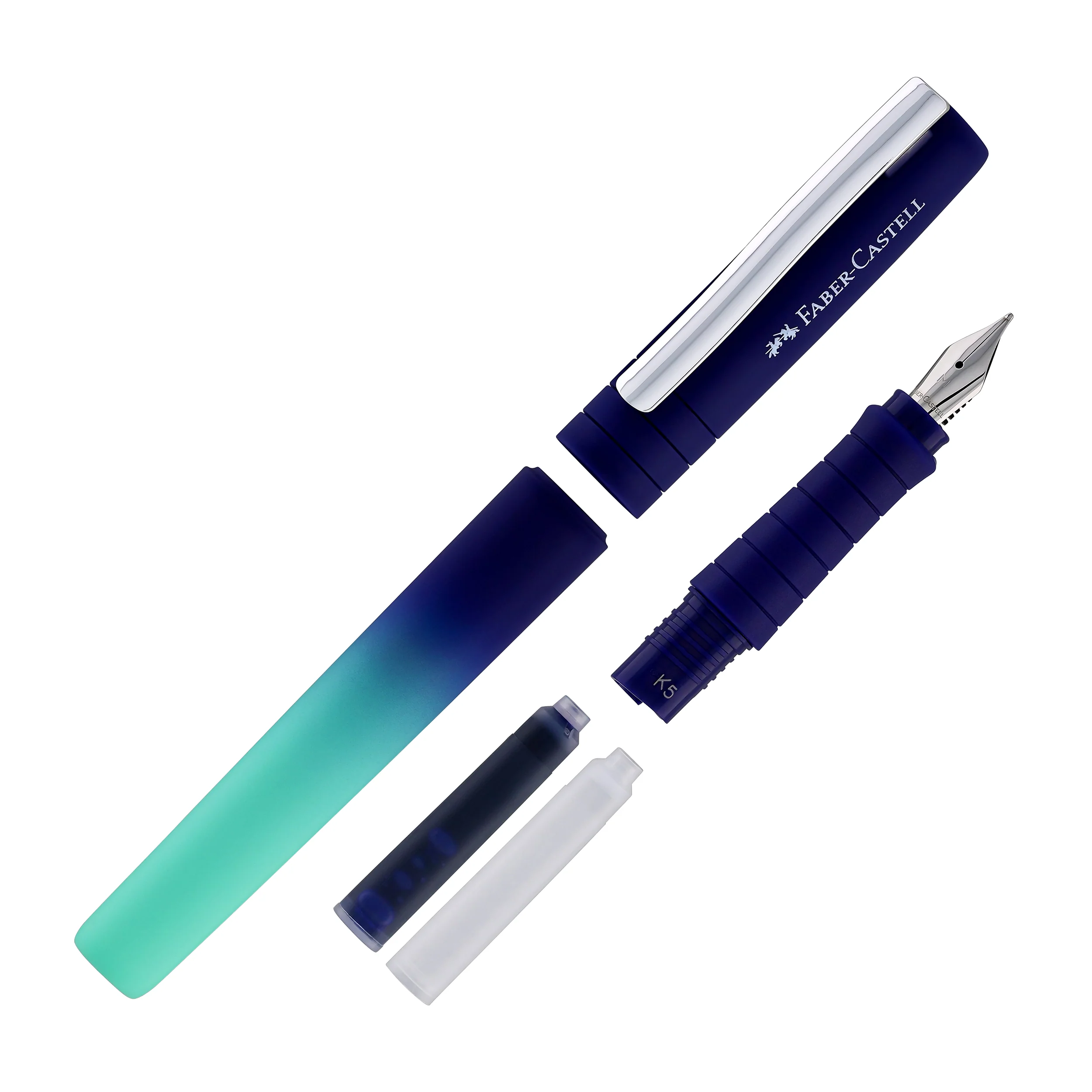 Faber-Castell Poly Flow Fountain Pen in Buzzing Blue - Image 8