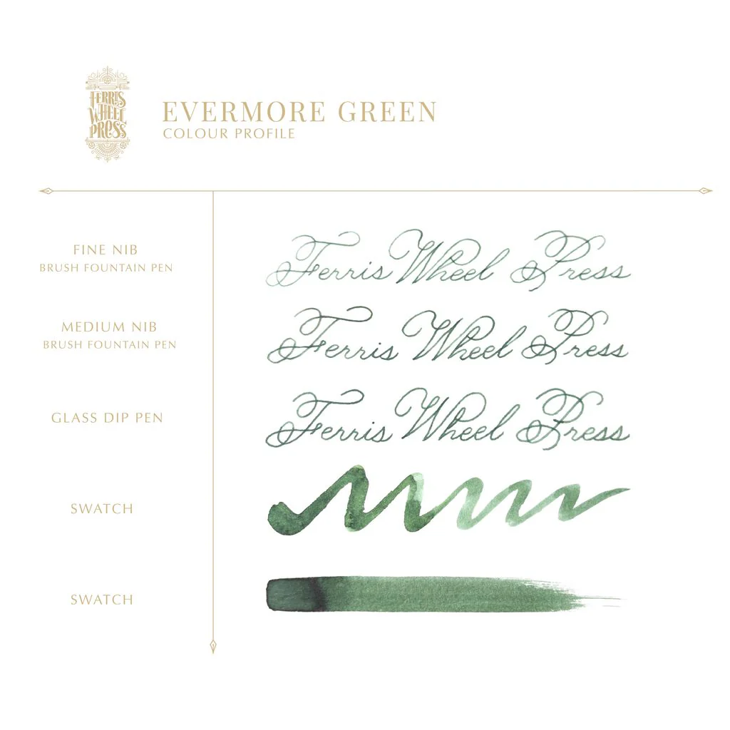 Ferris Wheel Press Bottled Ink in Evermore Green - Image 5