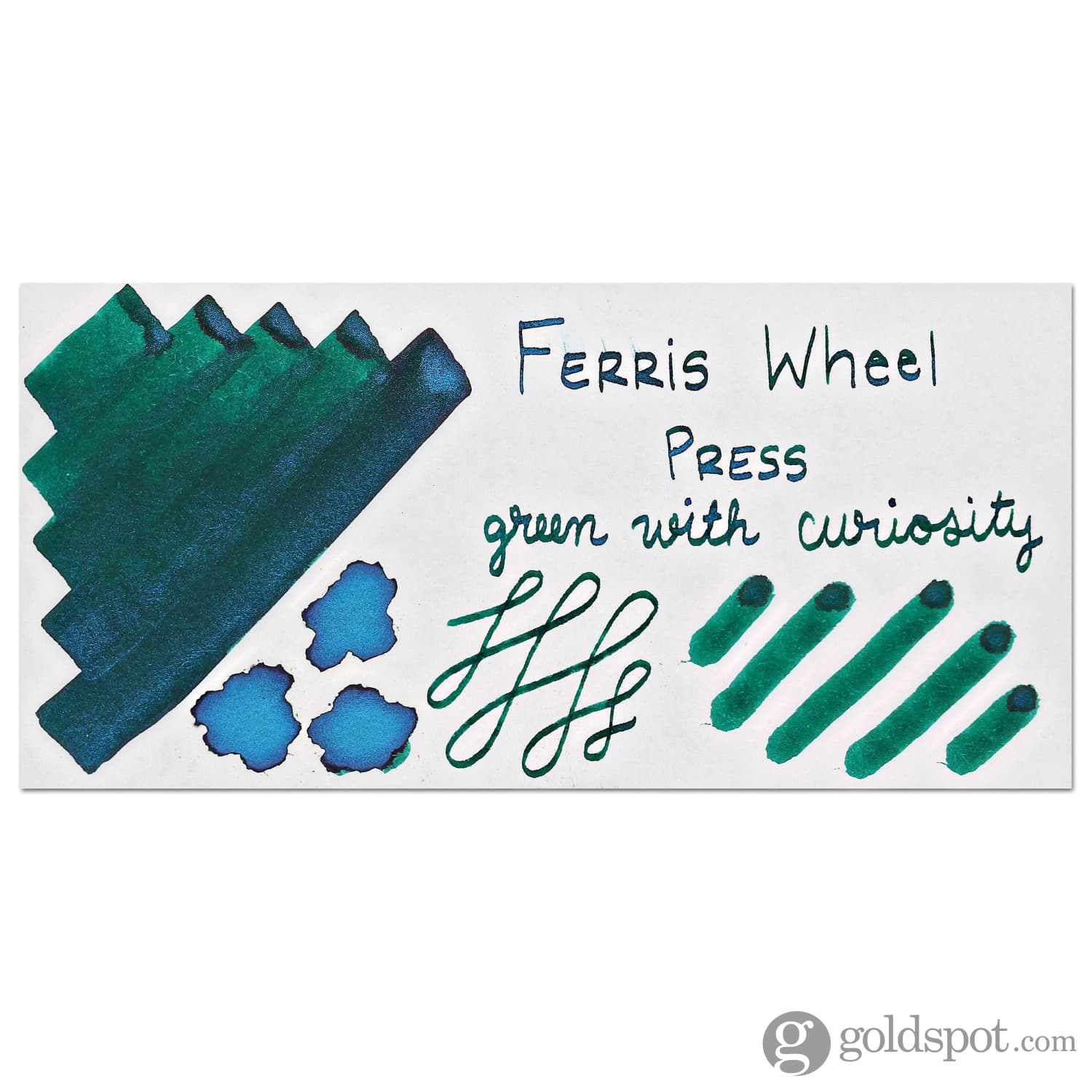 Ferris Wheel Press Bottled Ink in Green with Curiosity - 20 mL - Image 2