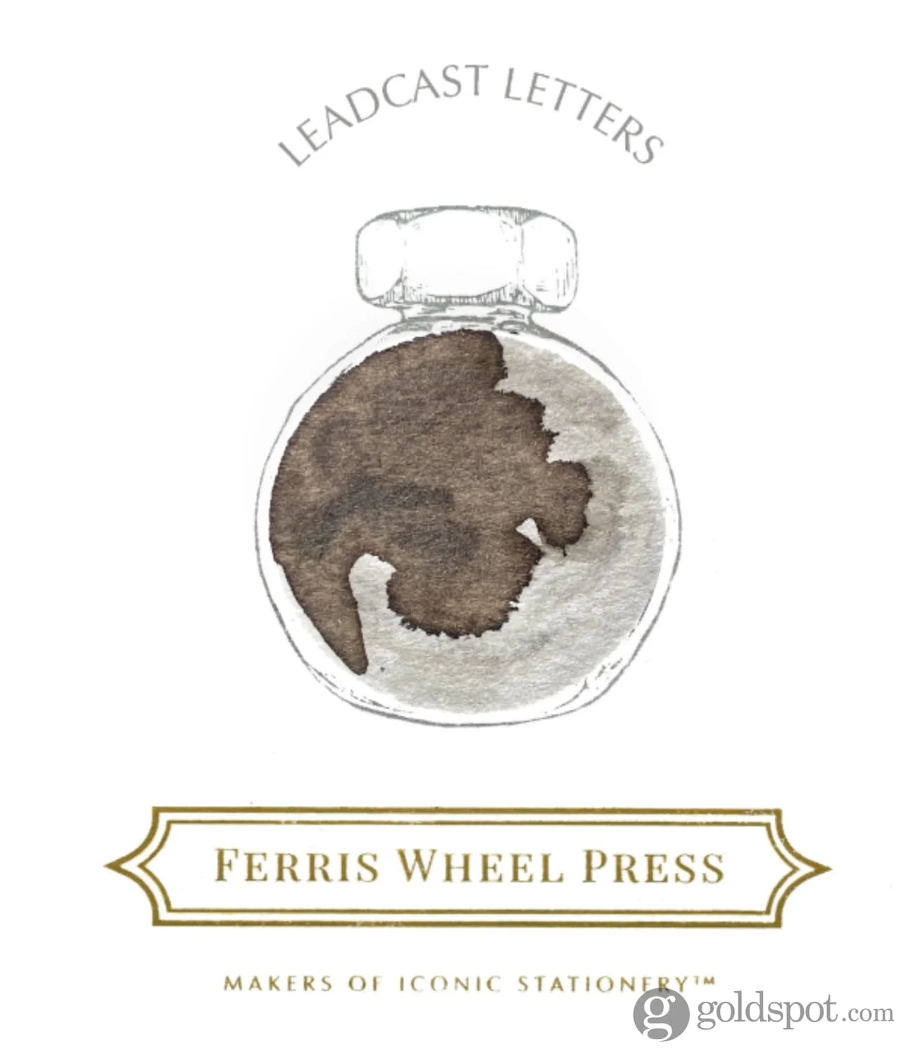 Ferris Wheel Press Bottled Ink in Leadcast Letters - 38 mL - Image 4