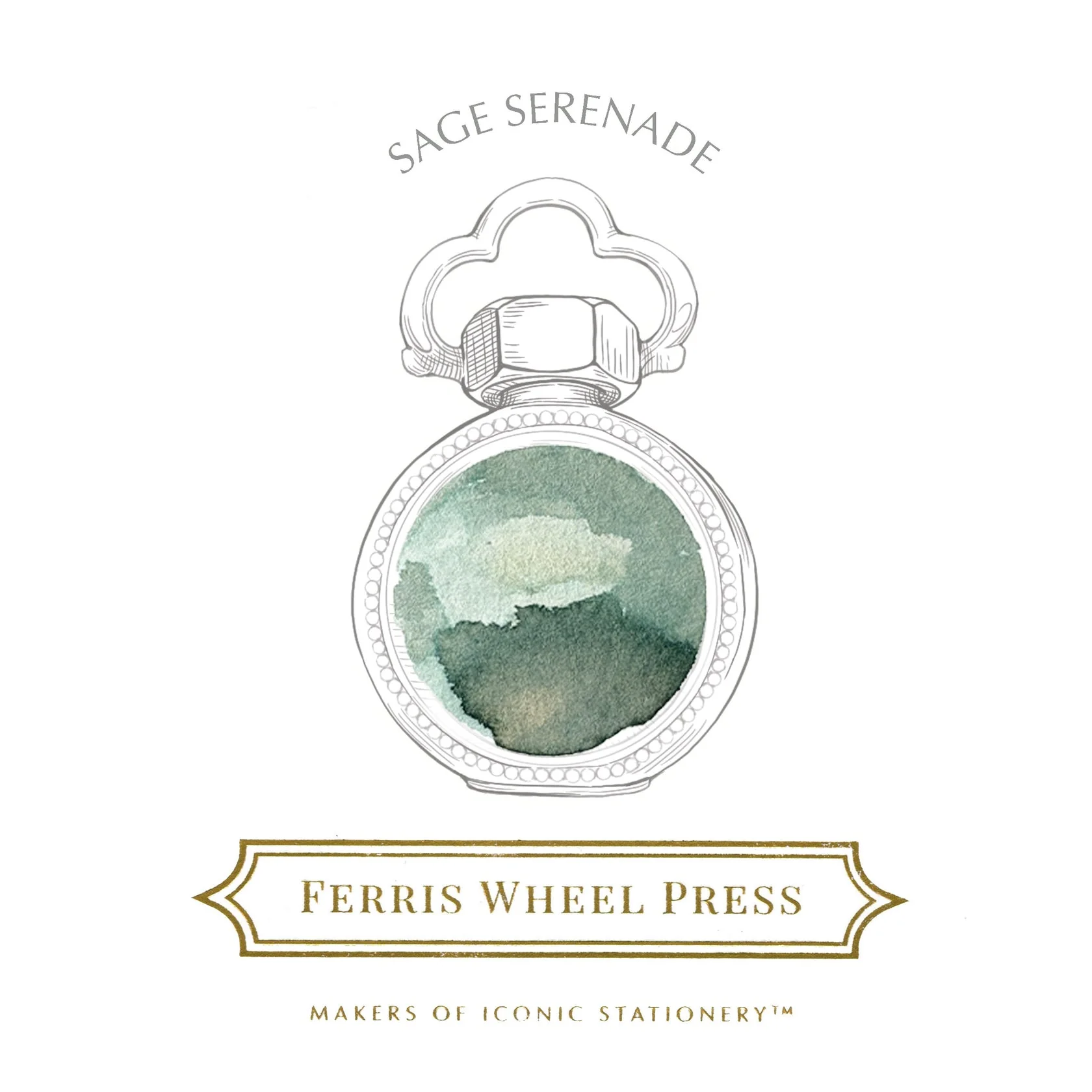 Ferris Wheel Press Bottled Ink in Sage Serenade - Image 5