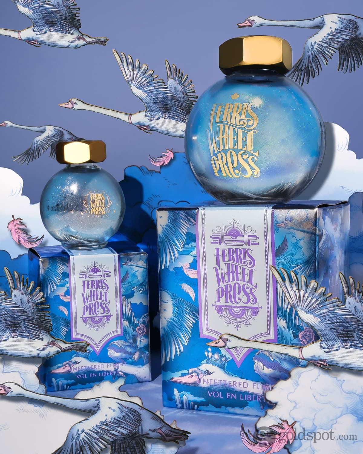 Ferris Wheel Press Bottled Ink in The Wild Swans Unfettered Flight - 20 mL - Image 2