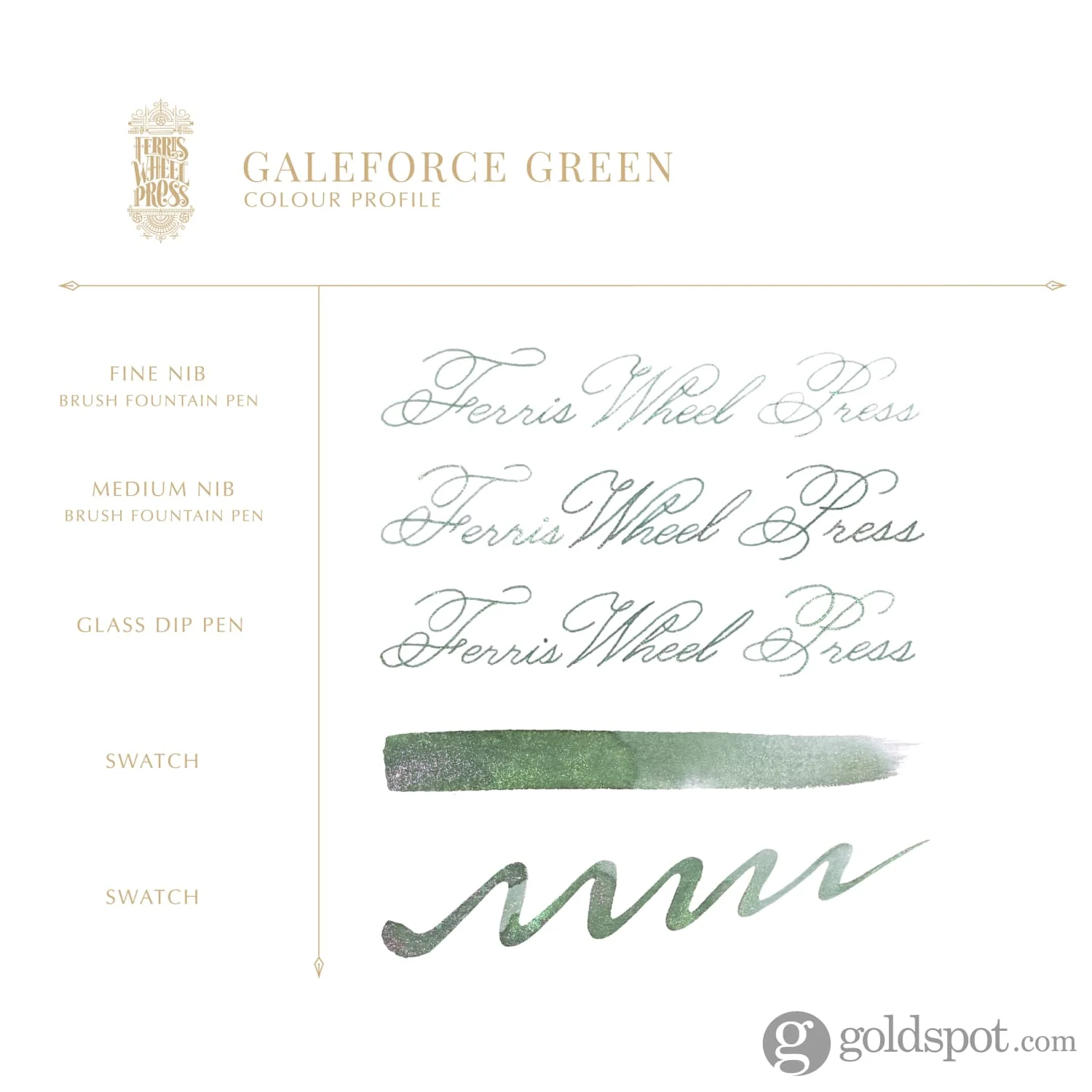Ferris Wheel Press Bottled Ink Pot in Galeforce Green - 10mL - Image 3
