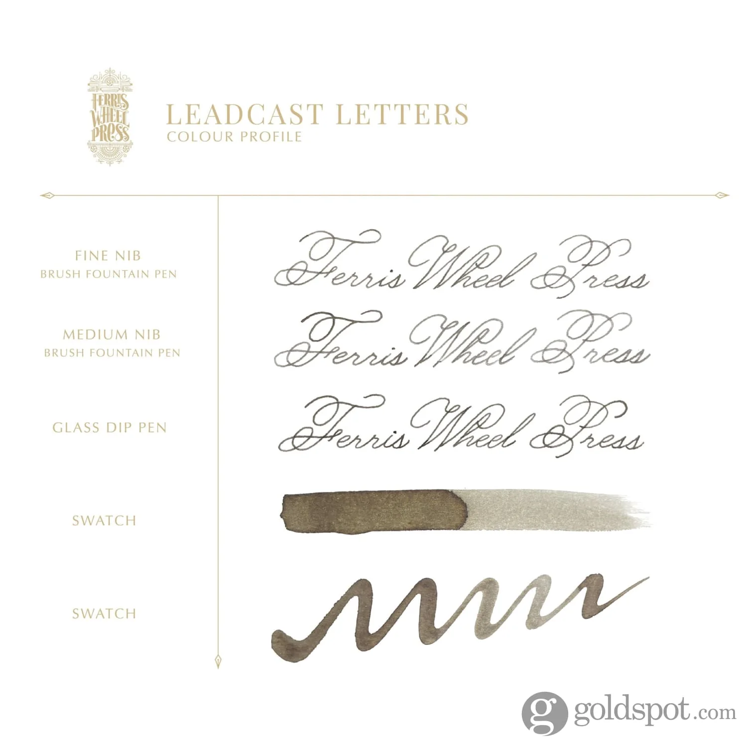 Ferris Wheel Press Bottled Ink Pot in Leadcast Letters - 10mL - Image 3