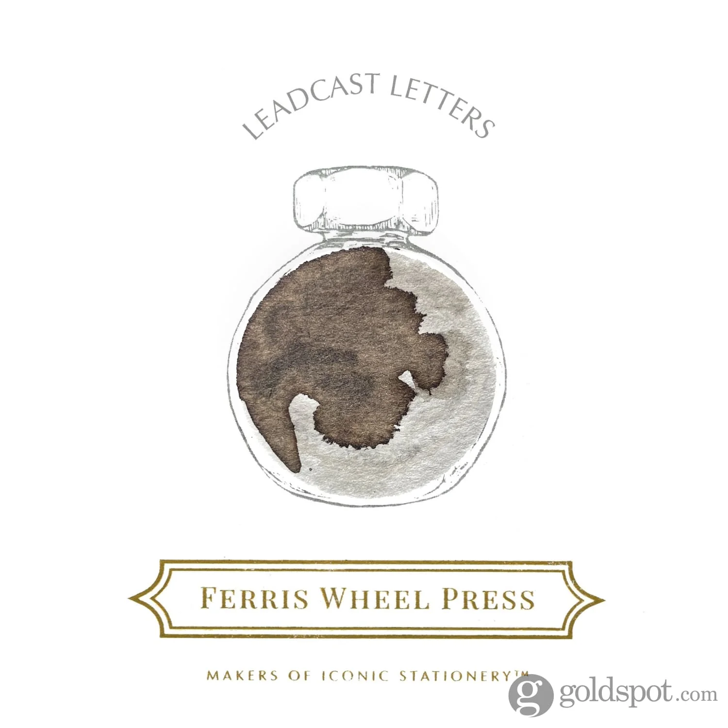 Ferris Wheel Press Bottled Ink Pot in Leadcast Letters - 10mL - Image 4