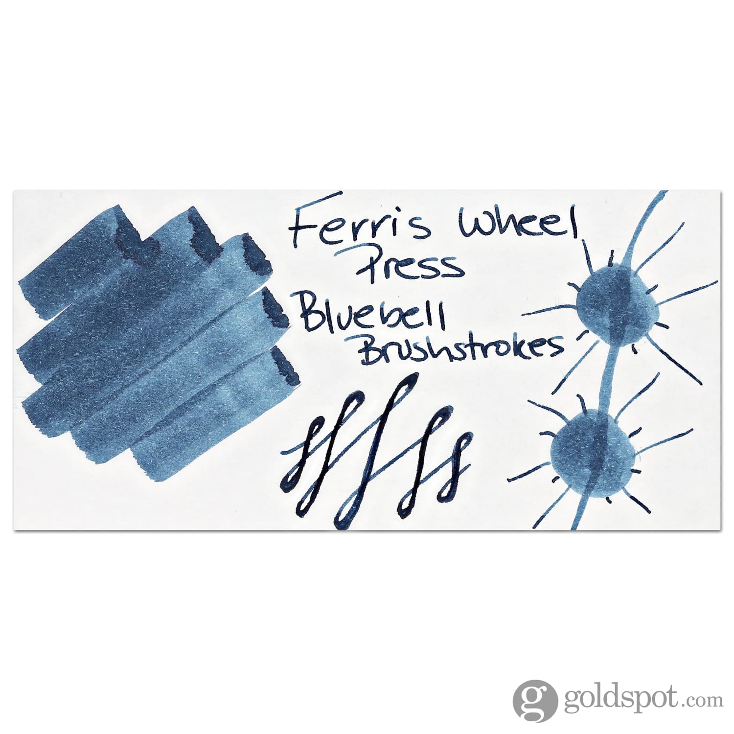 Ferris Wheel Press in Bluebell Brushstrokes Bottled Ink Pot - 10 mL - Image 2