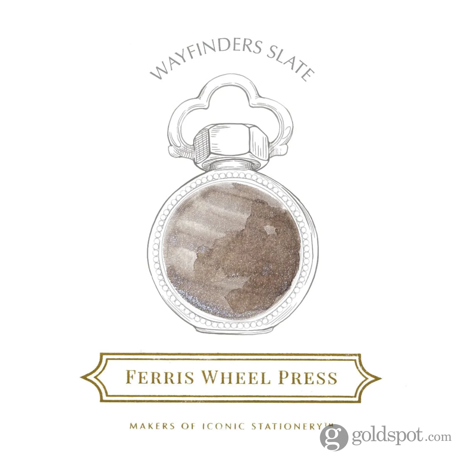 Ferris Wheel Press in Wayfinders Slate Bottled Ink - 10 mL - Image 2