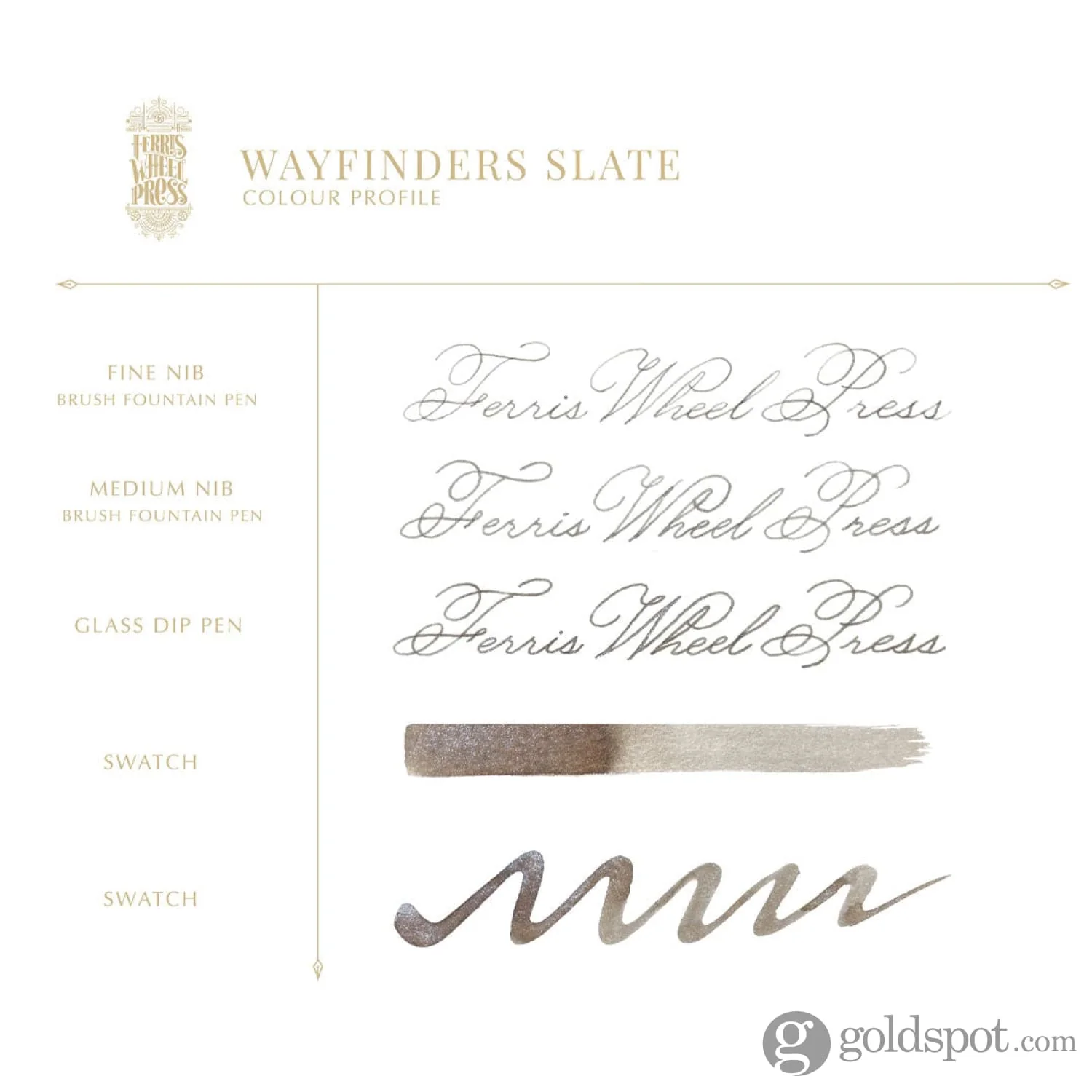 Ferris Wheel Press in Wayfinders Slate Bottled Ink - 10 mL - Image 3