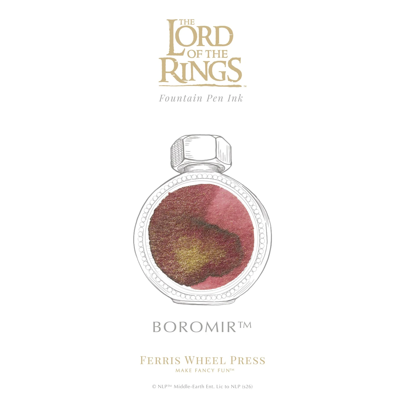 Ferris Wheel Press Lord of the Rings Bottled Ink in Boromir - 38 mL - Image 4