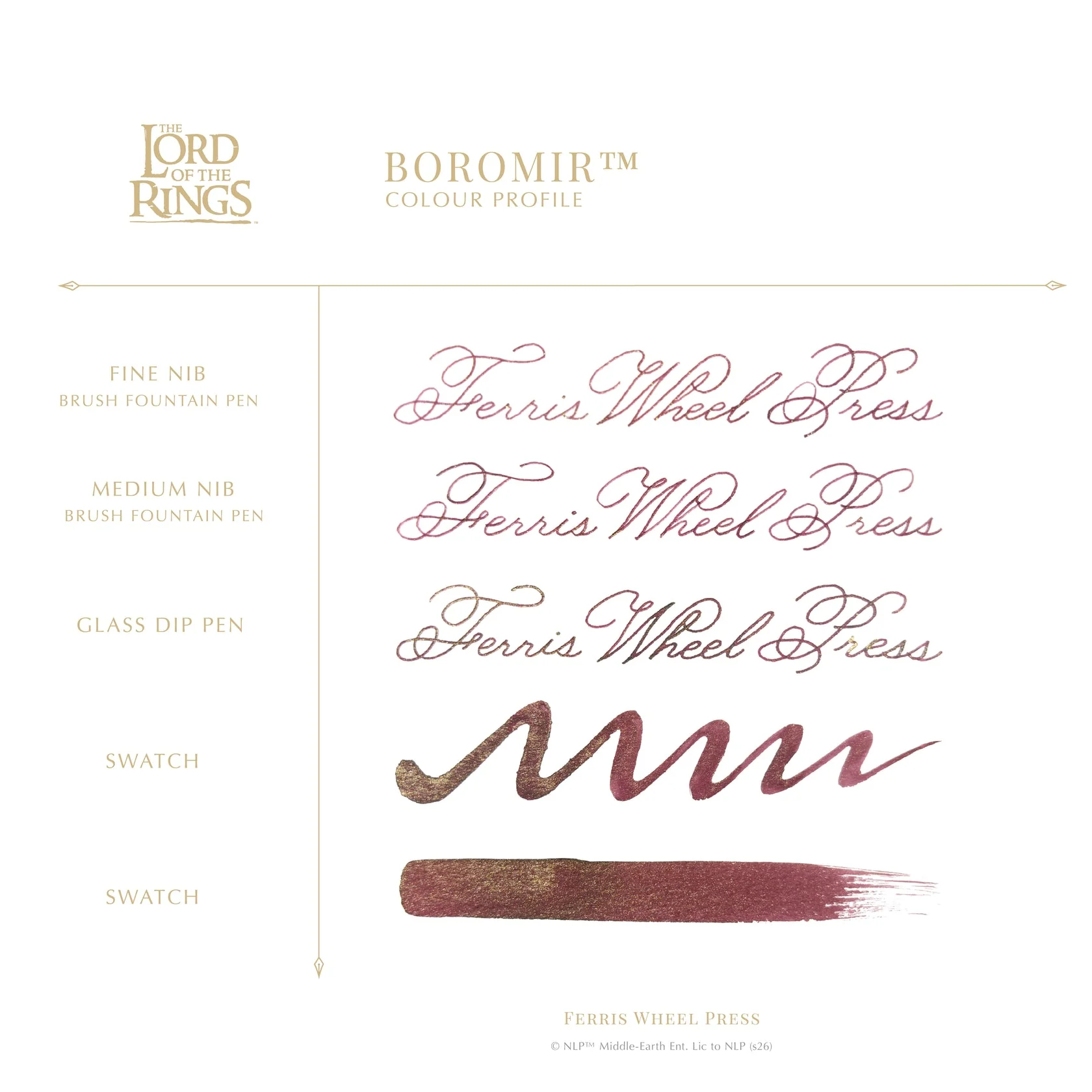 Ferris Wheel Press Lord of the Rings Bottled Ink in Boromir - 38 mL - Image 5