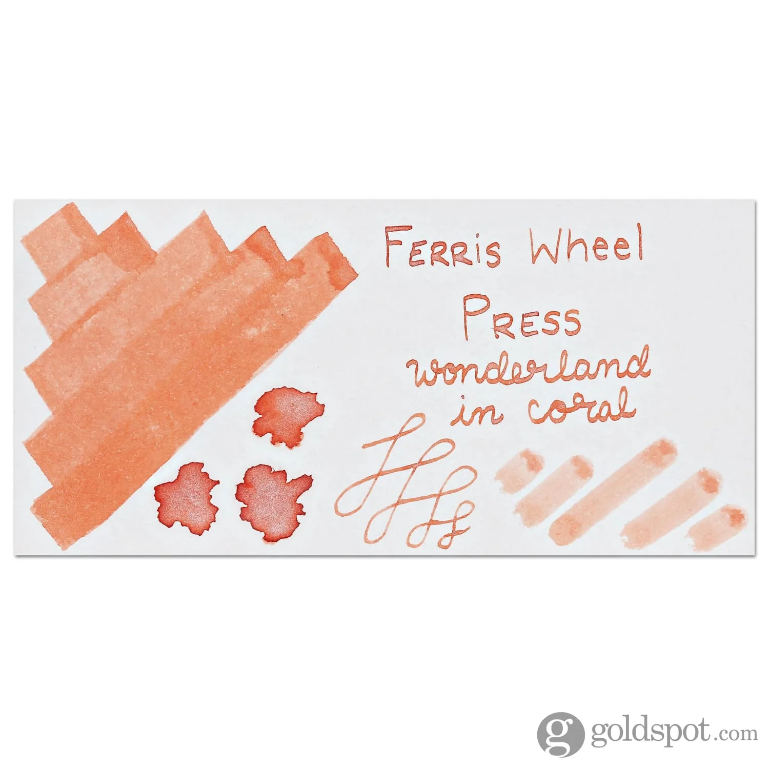 Ferris Wheel Press in Wonderland In Coral Shimmer Bottle Ink - 38 mL - Image 2