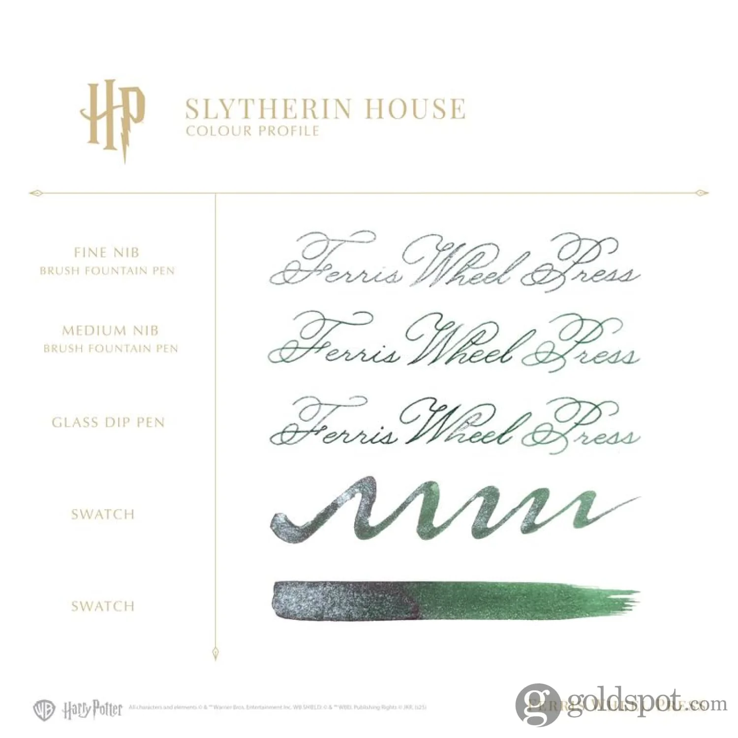 Ferris Wheel Press x Harry Potter Themed Carousel Fountain Pen & Ink Set in Slytherin - Image 8