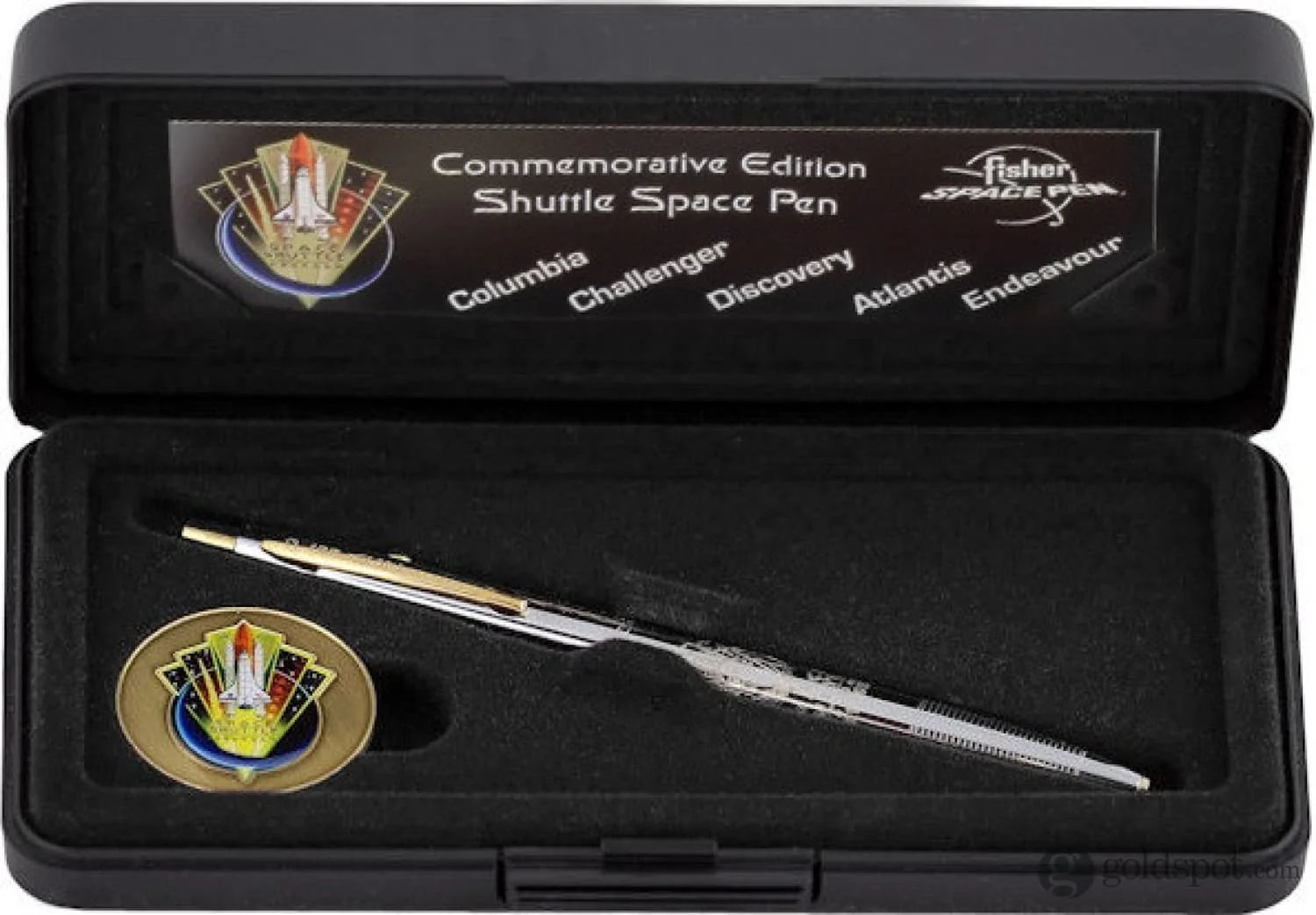 Fisher Space Pen Commemorative Edition Shuttle Ballpoint Pen in Chrome & Gold - Image 4