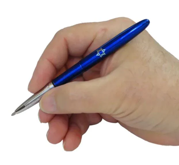 Fisher Bullet Ballpoint Space Pen in Blue Moon - Star of David - Image 3