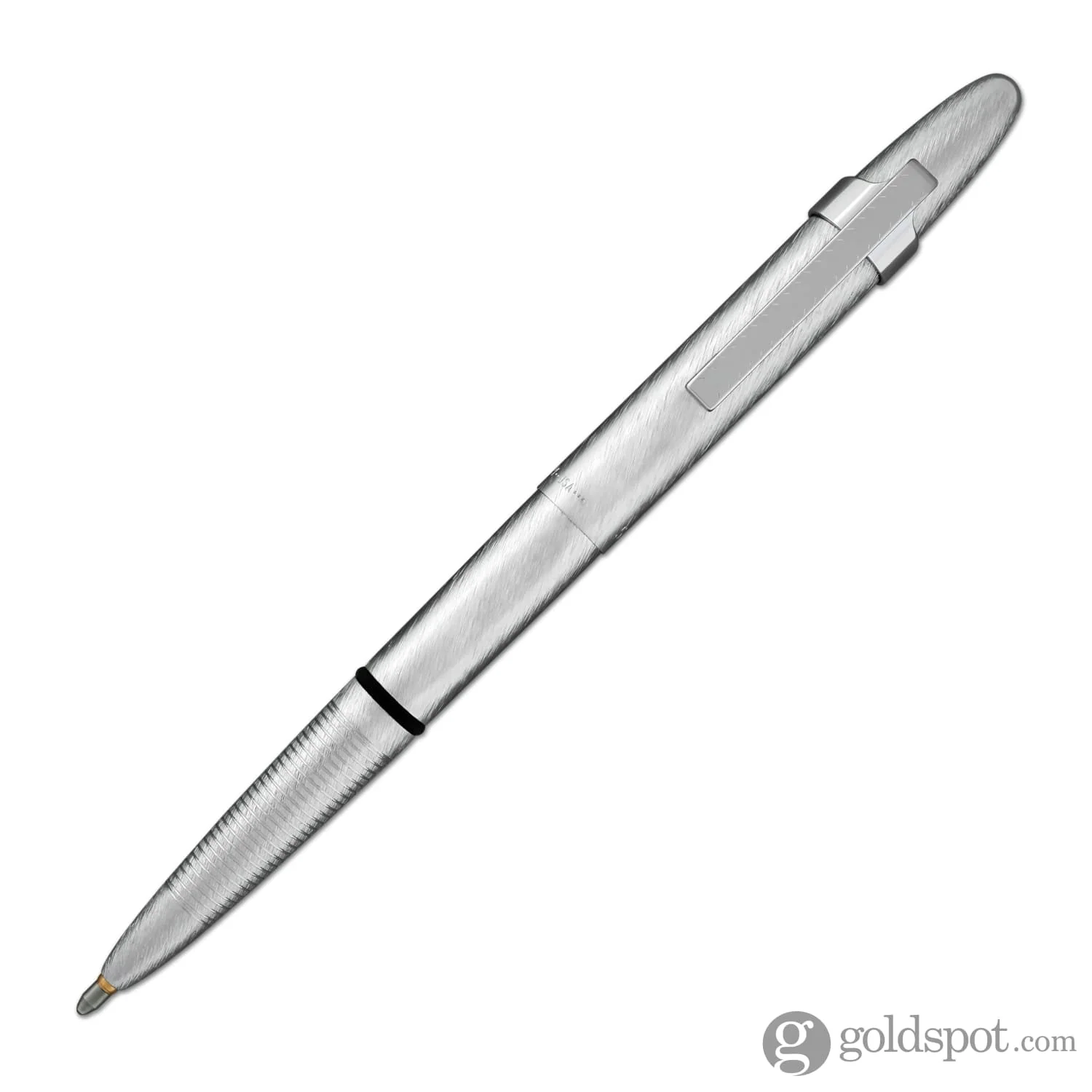 Fisher Space Pen Bullet Ballpoint Pen in Brushed Chrome with Clip - Image 3
