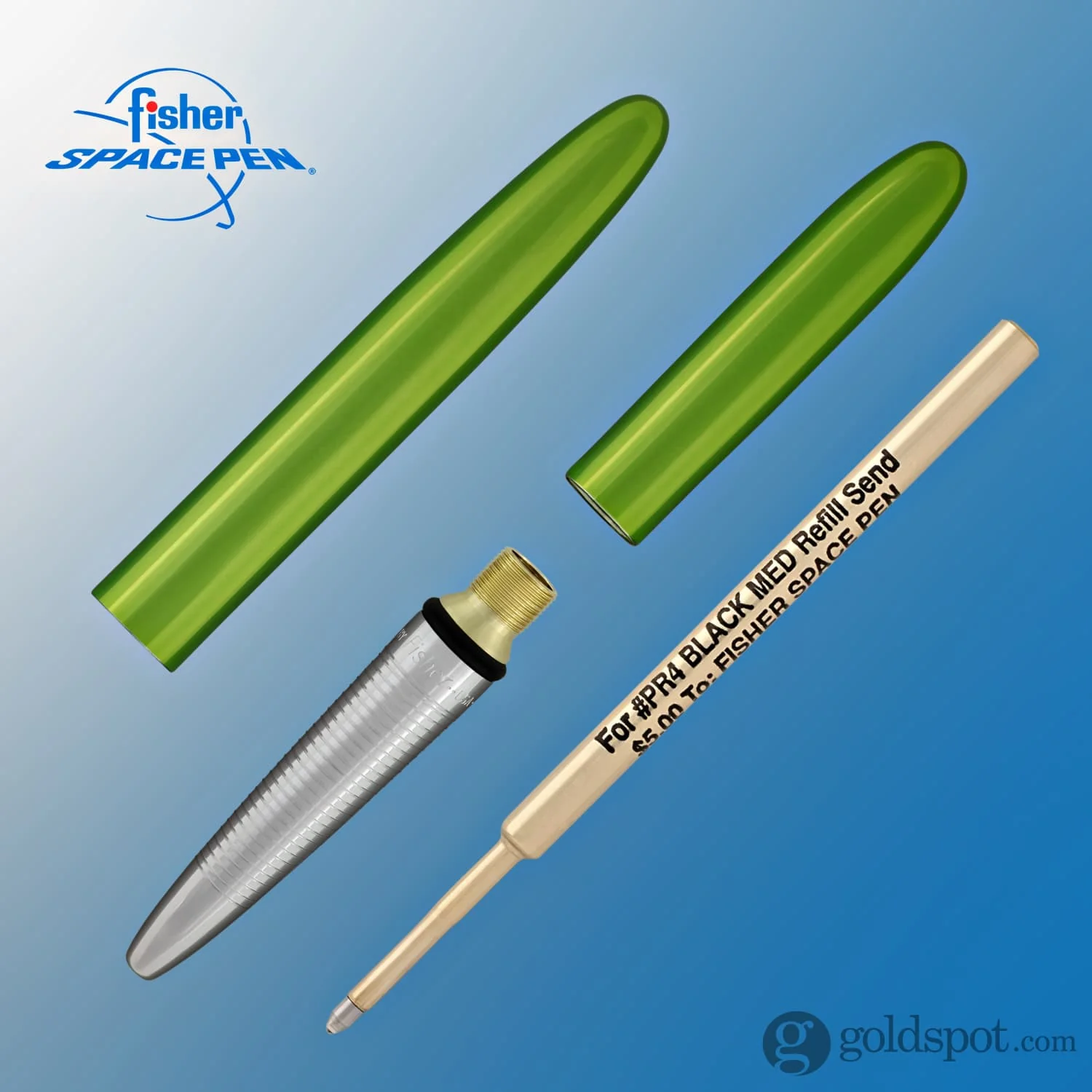 Fisher Space Pen Bullet Ballpoint Pen in Lime Green - Image 3