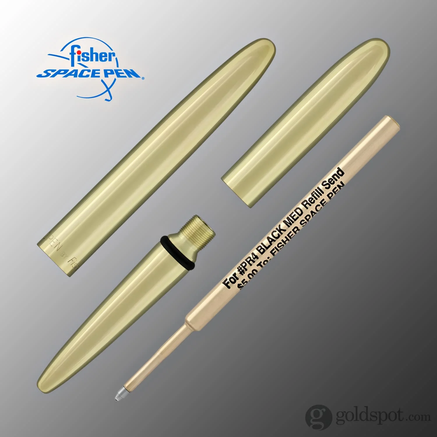 Fisher Space Pen Bullet Ballpoint Pen in Raw Brass - Image 3