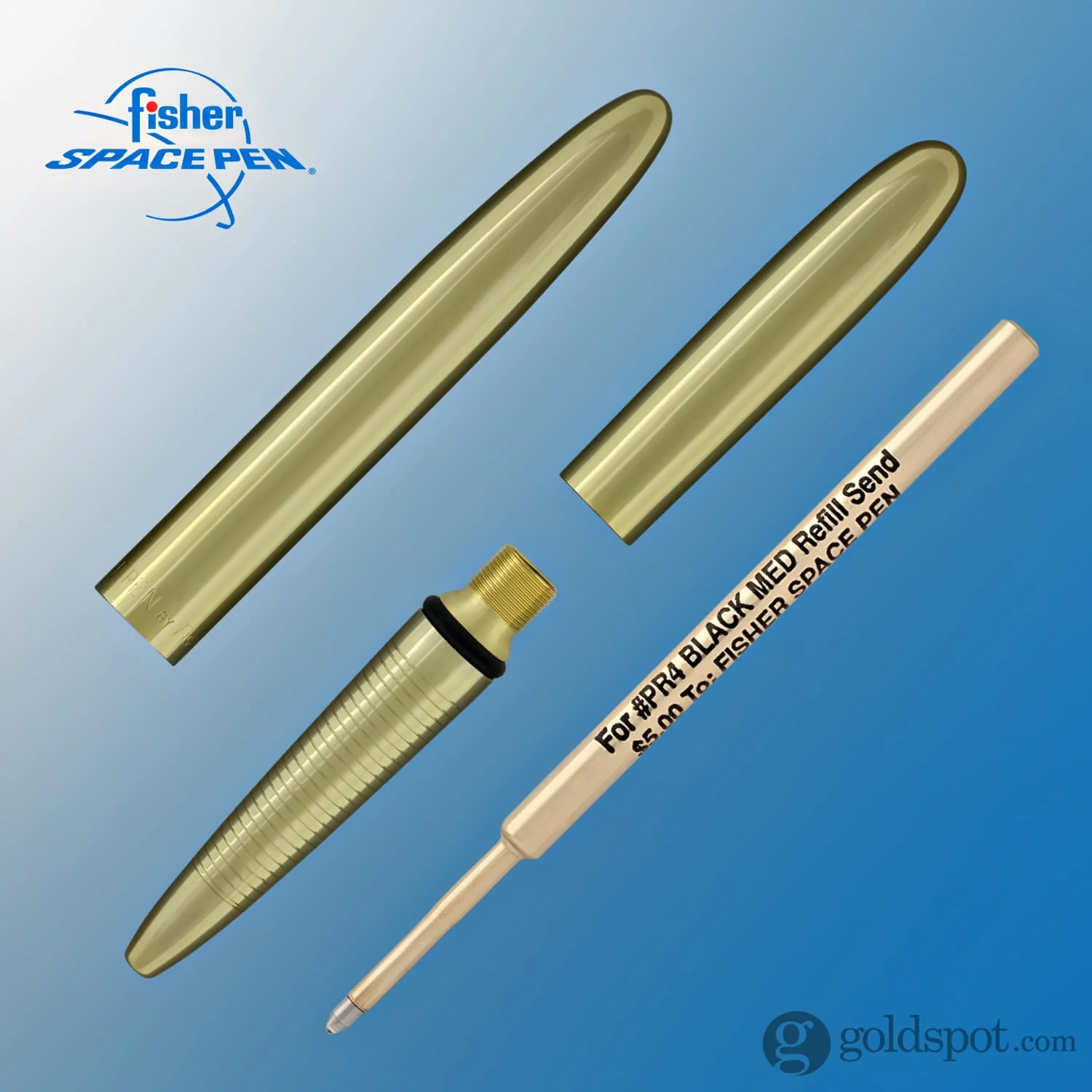 Fisher Space Pen Bullet Ballpoint Pen in Gold Titanium Nitride - Image 3