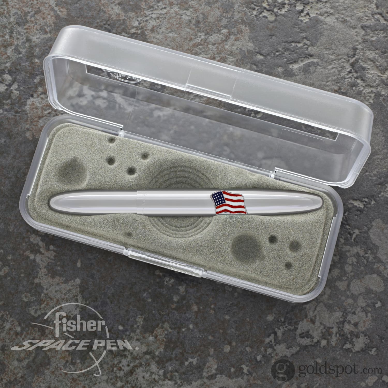 Fisher Space Pen Bullet Ballpoint Pen in Chrome with American Flag Emblem - Image 5