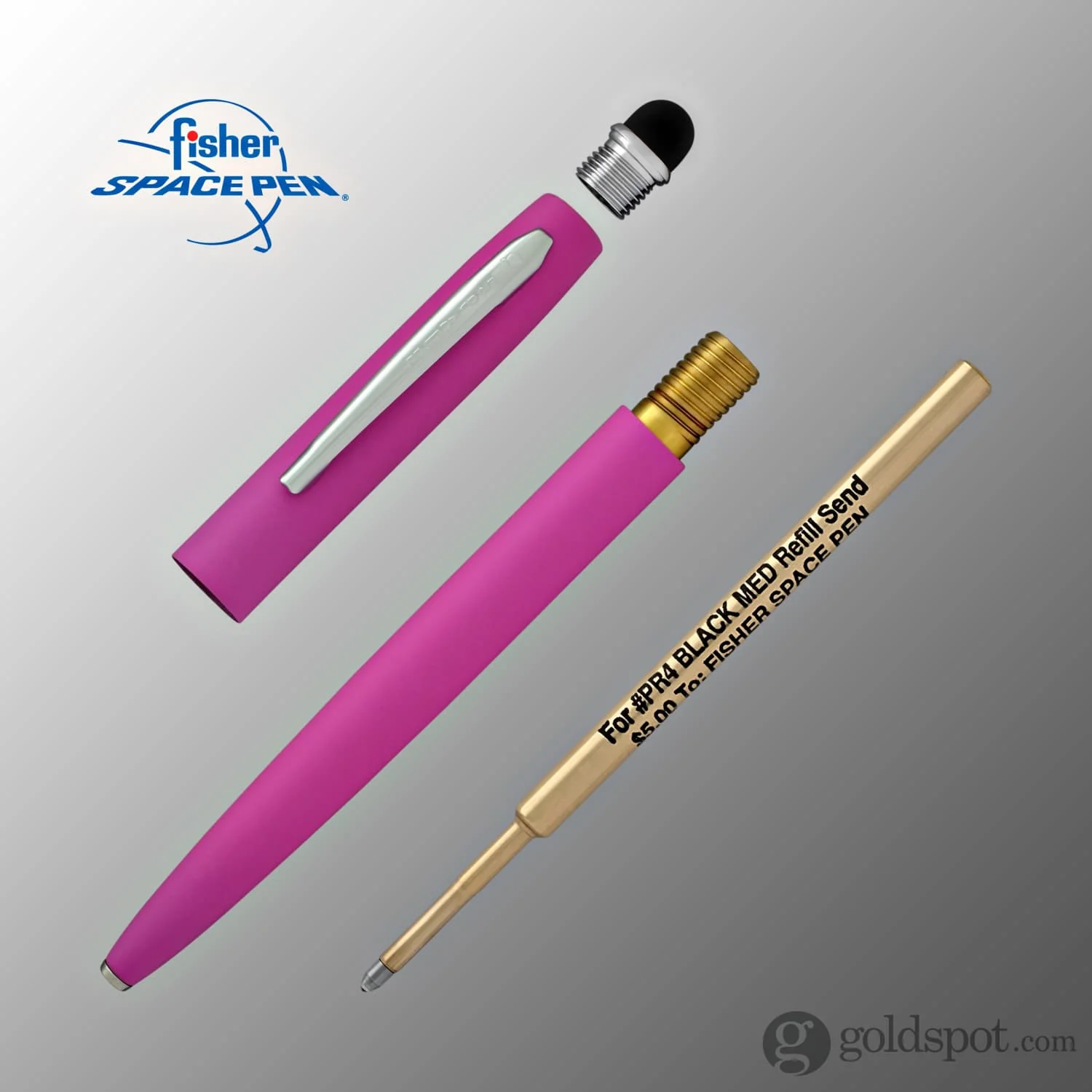 Fisher Space Pen Cap-O-Matic Ballpoint Pen in Matte Pink with Stylus - Image 6