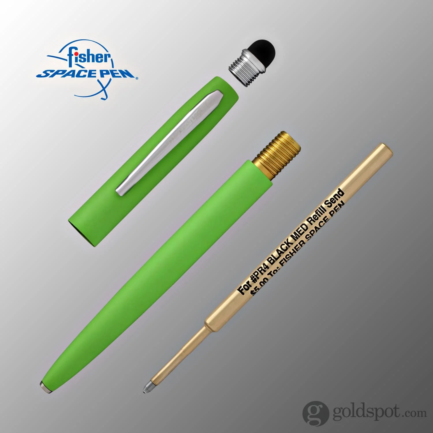 Fisher Space Pen Cap-O-Matic Ballpoint Pen in Matte Green with Stylus - Image 6