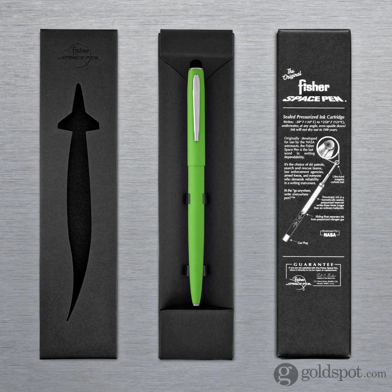Fisher Space Pen Cap-O-Matic Ballpoint Pen in Matte Green with Stylus - Image 7