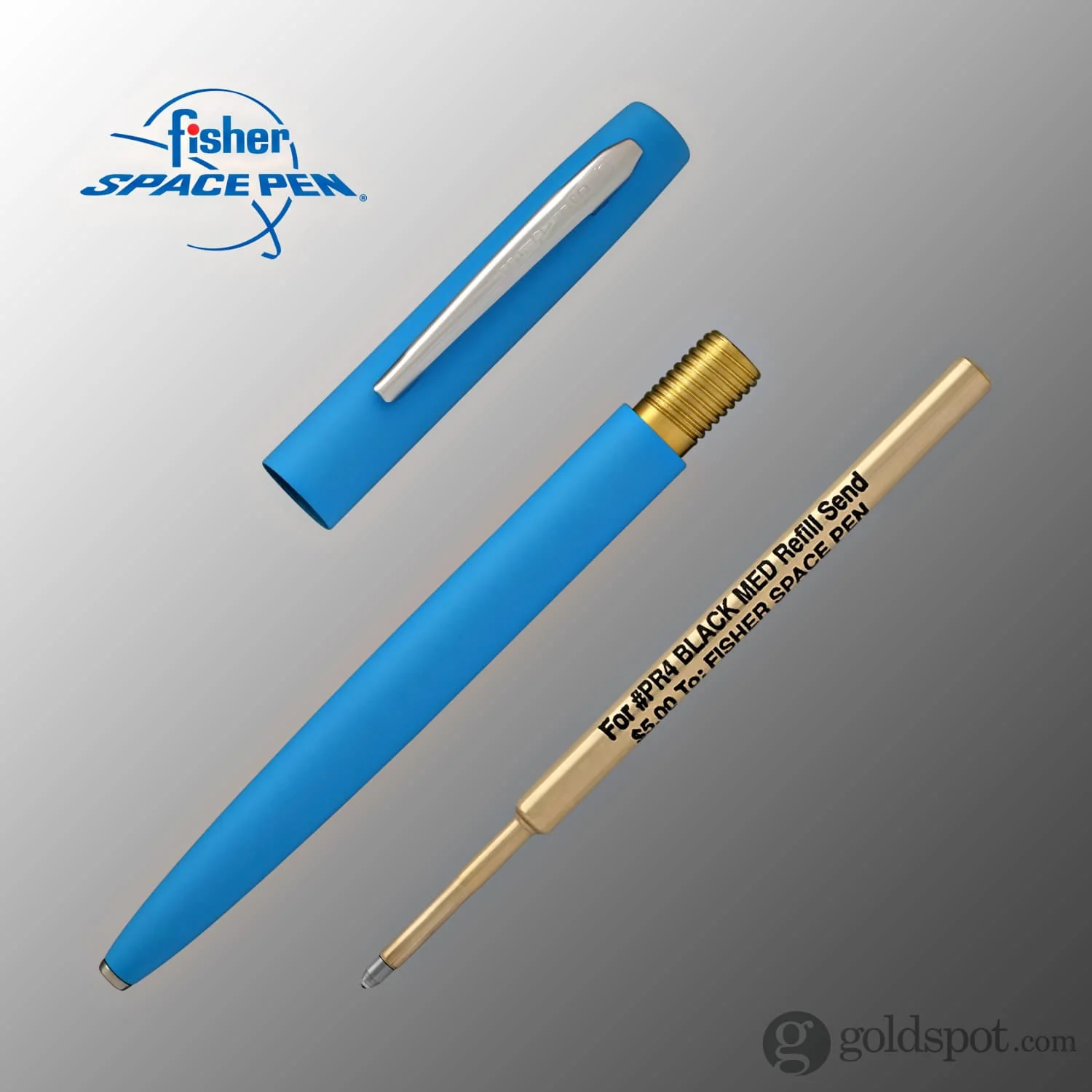 Fisher Space Pen Cap-O-Matic Specialized Ballpoint Pen Powder Coated in Matte Blue - Image 6