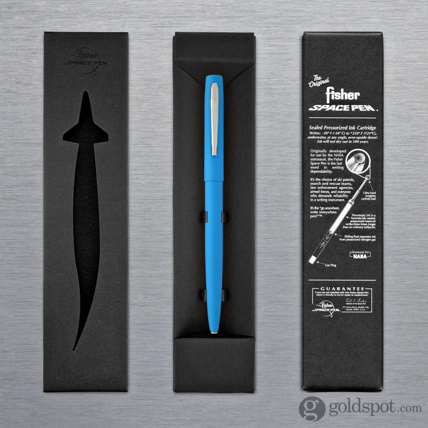 Fisher Space Pen Cap-O-Matic Specialized Ballpoint Pen Powder Coated in Matte Blue - Image 7