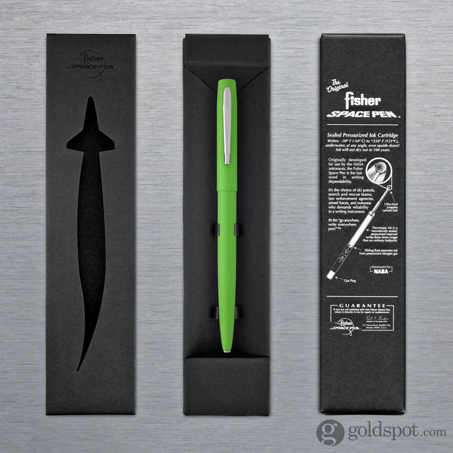 Fisher Space Pen Cap-O-Matic Ballpoint Pen in Powder Coated Matte Green - Image 7