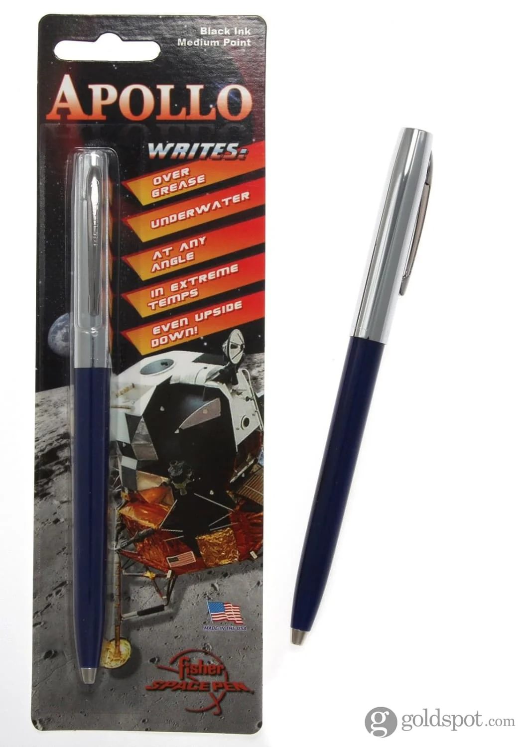 Fisher Space Pen Cap-O-Matic Ballpoint Pen in Blue with Chrome Trim - Image 3