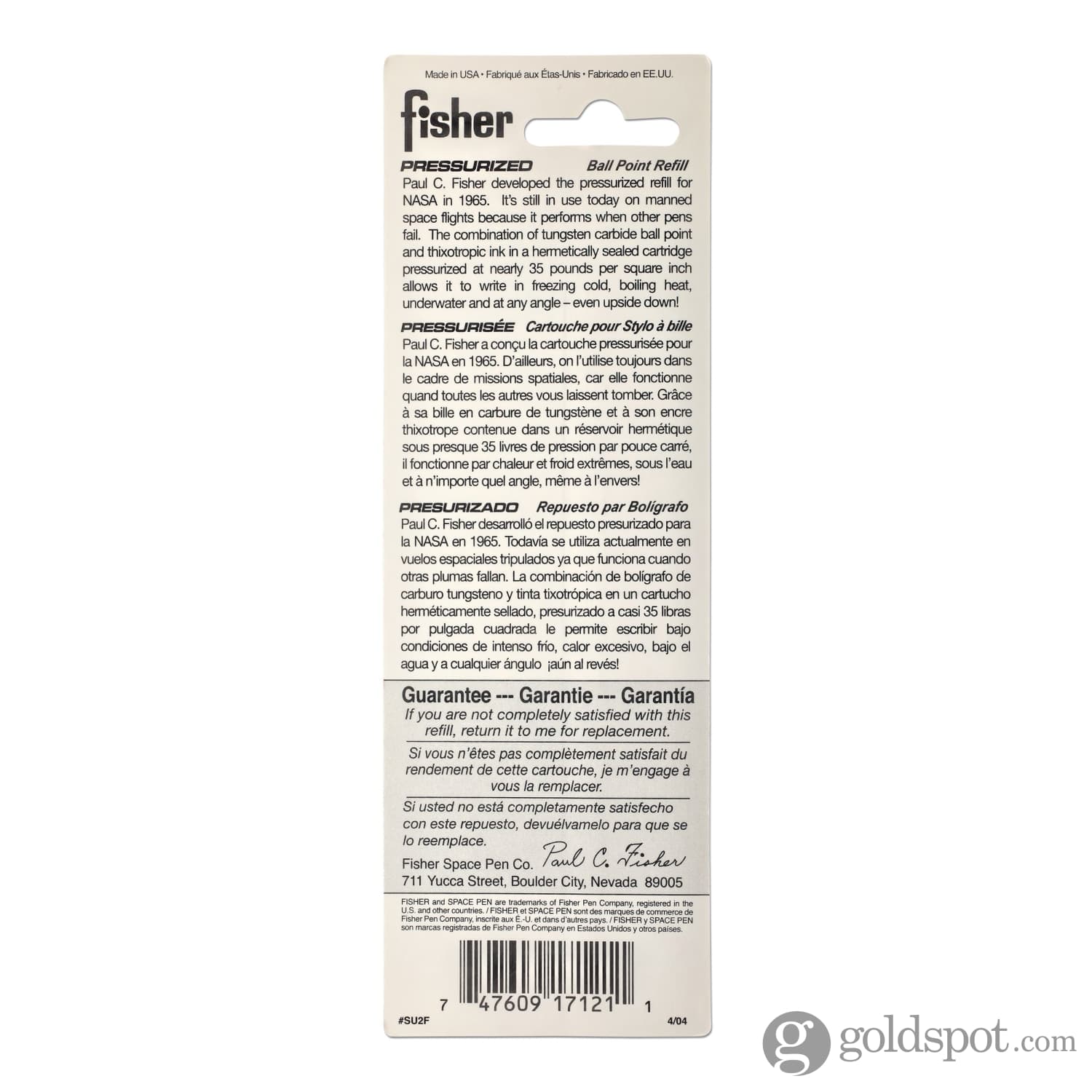 Fisher Space Universal Ballpoint Pen Refill in Red - Fine Point - Image 2
