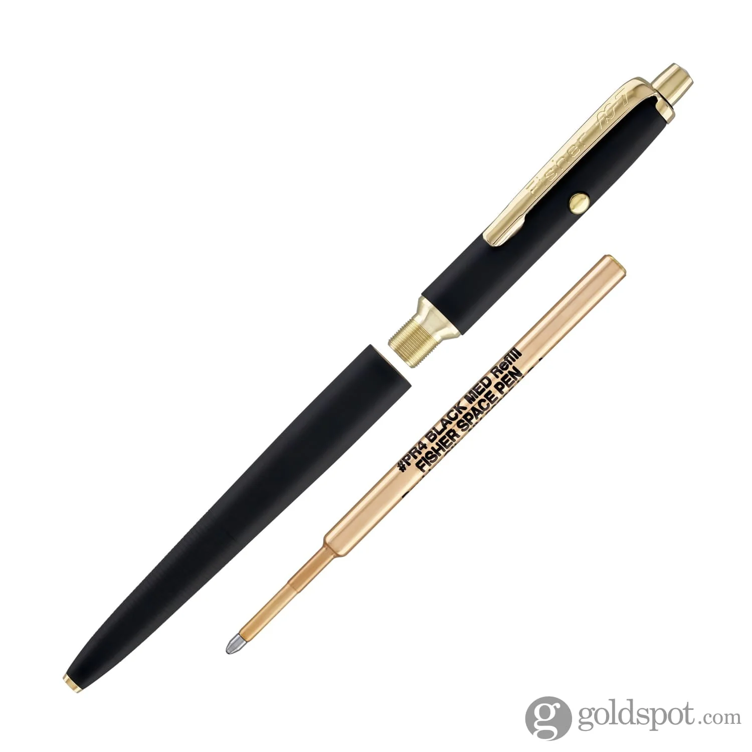 Fisher Space Pen AG7 Ballpoint Pen in Graphite Black Cerakote® with Gold Clip - Image 6
