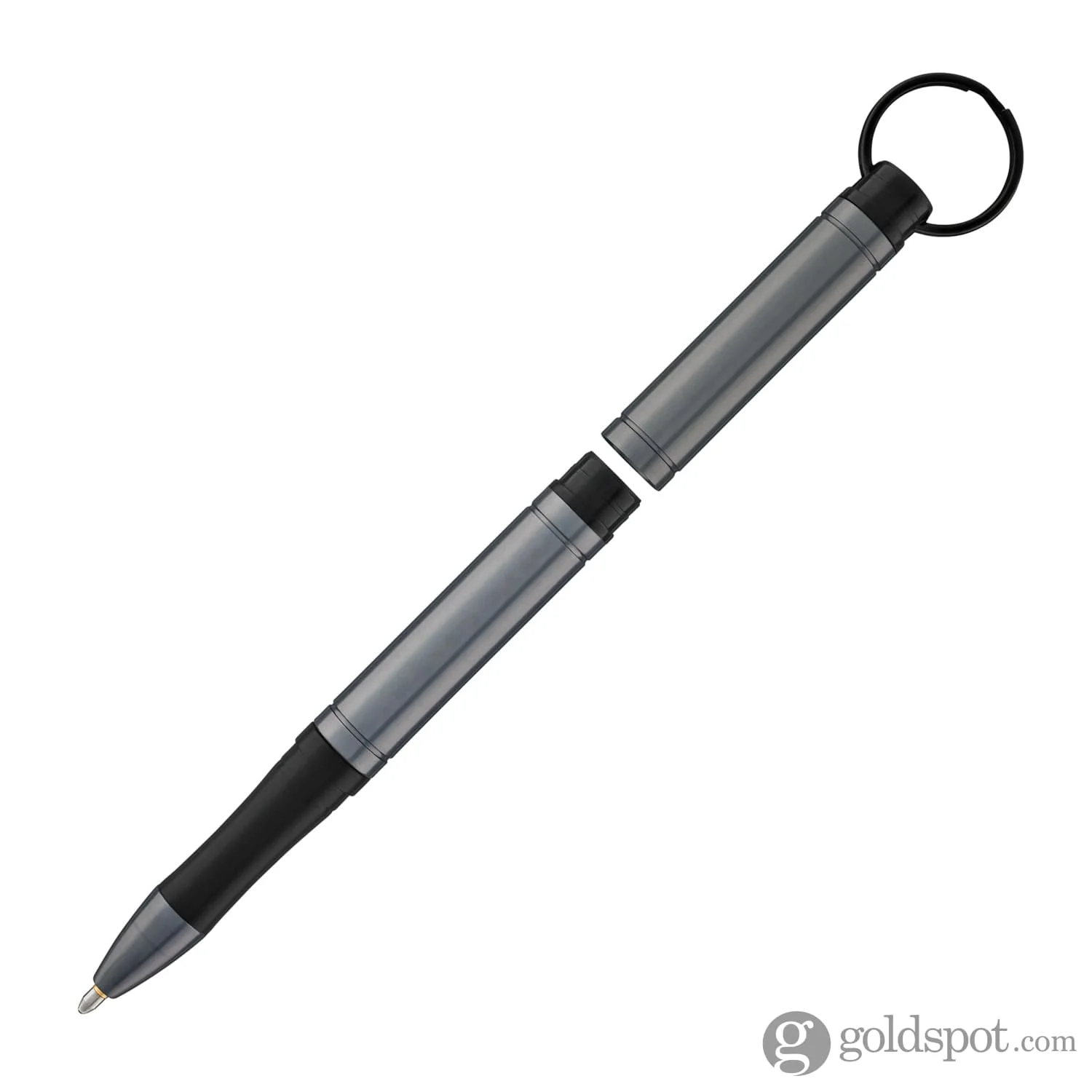 Fisher Space Pen Backpacker Ballpoint Pen in Grey Anodized Aluminum with Key Chain - Image 2