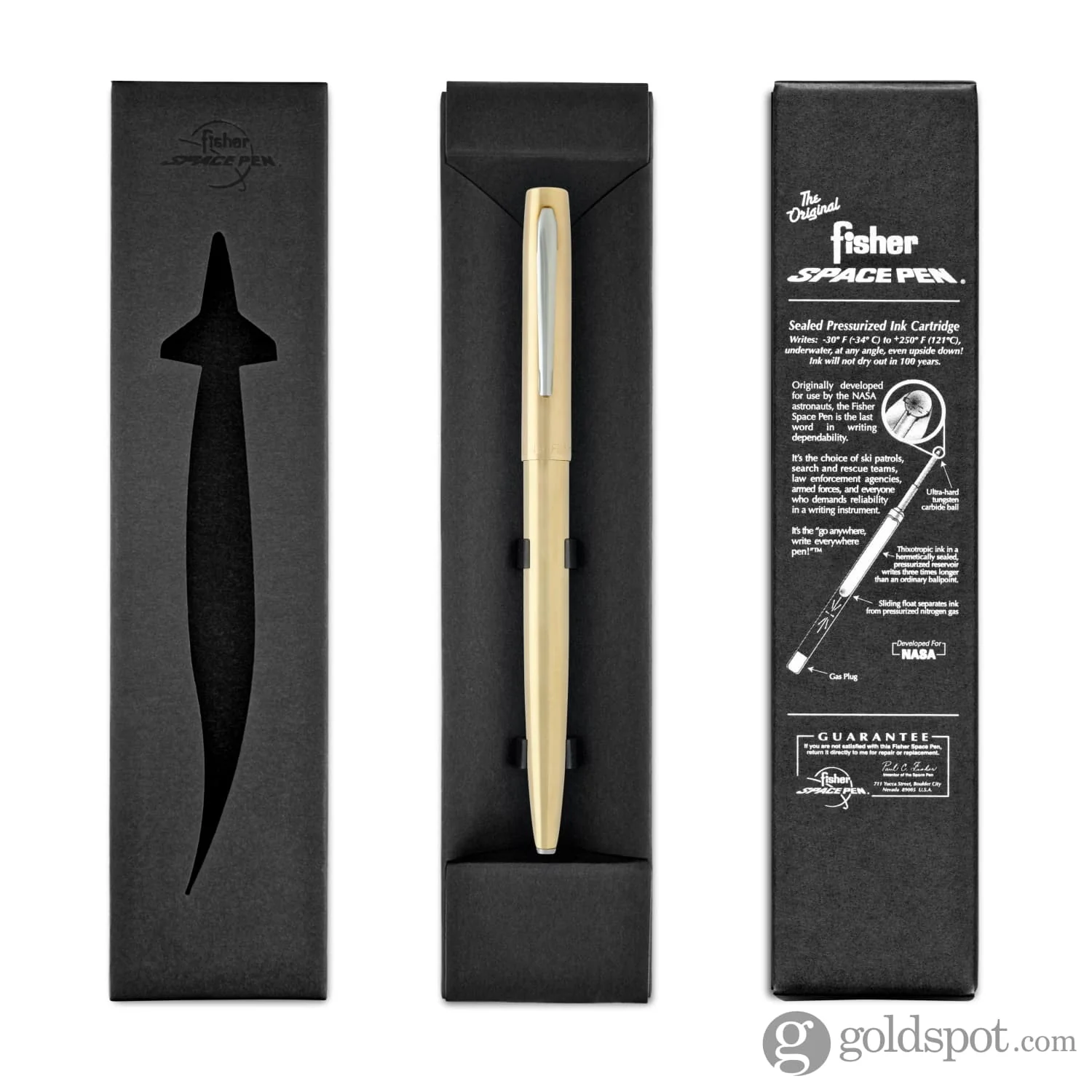 Fisher Space Pen Cap O Matic Ballpoint Pen in Raw Brass - Image 6