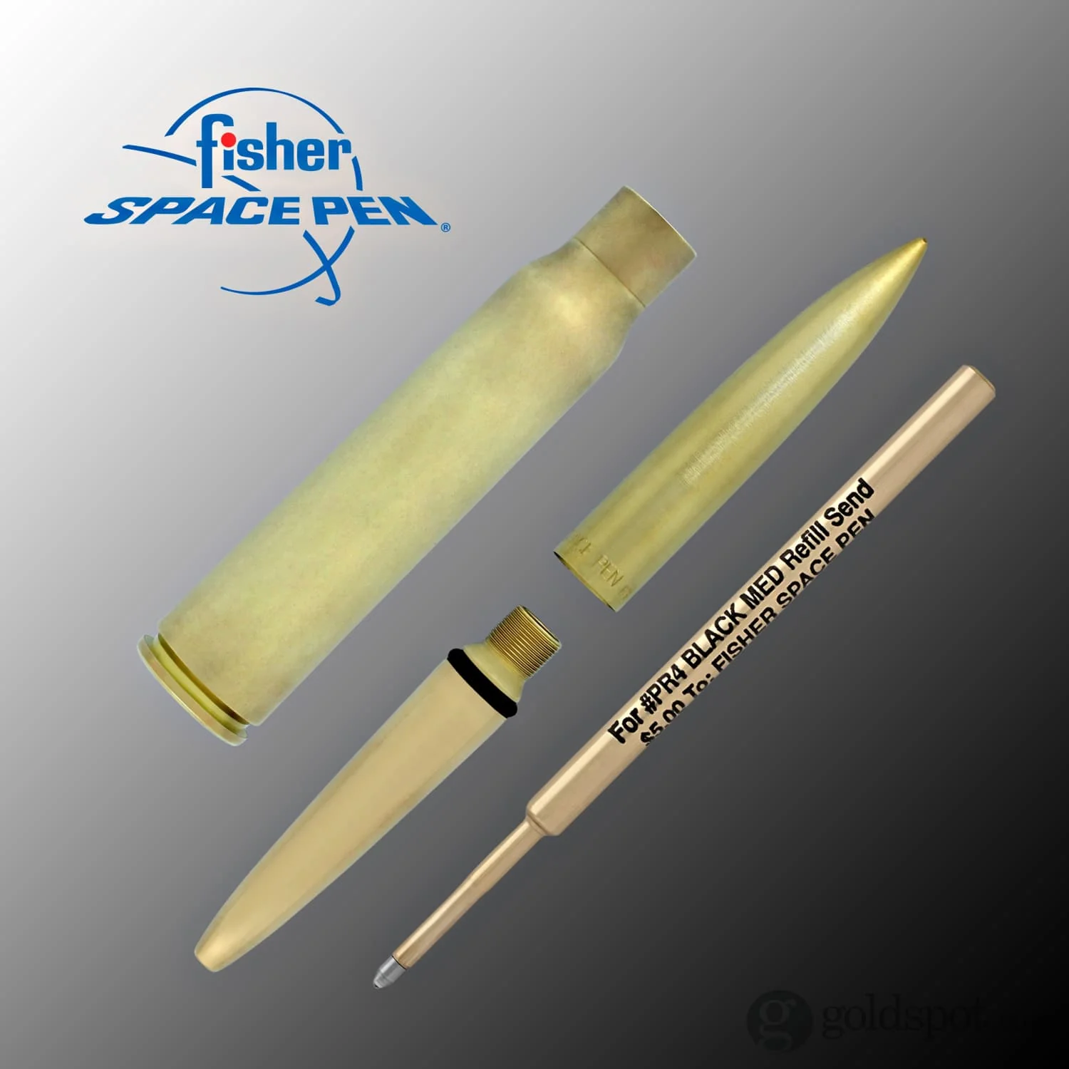 Fisher Space 338 Genuine Ballpoint Pen in Raw Brass - Image 4